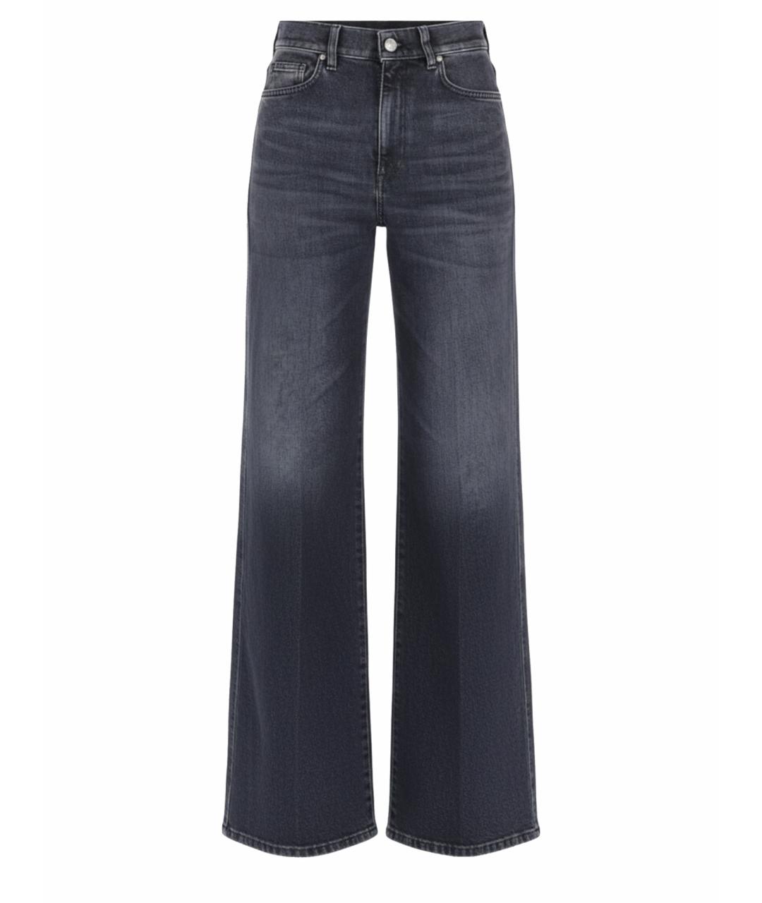 PT TORINO Черные хлопковые прямые джинсы, фото 1