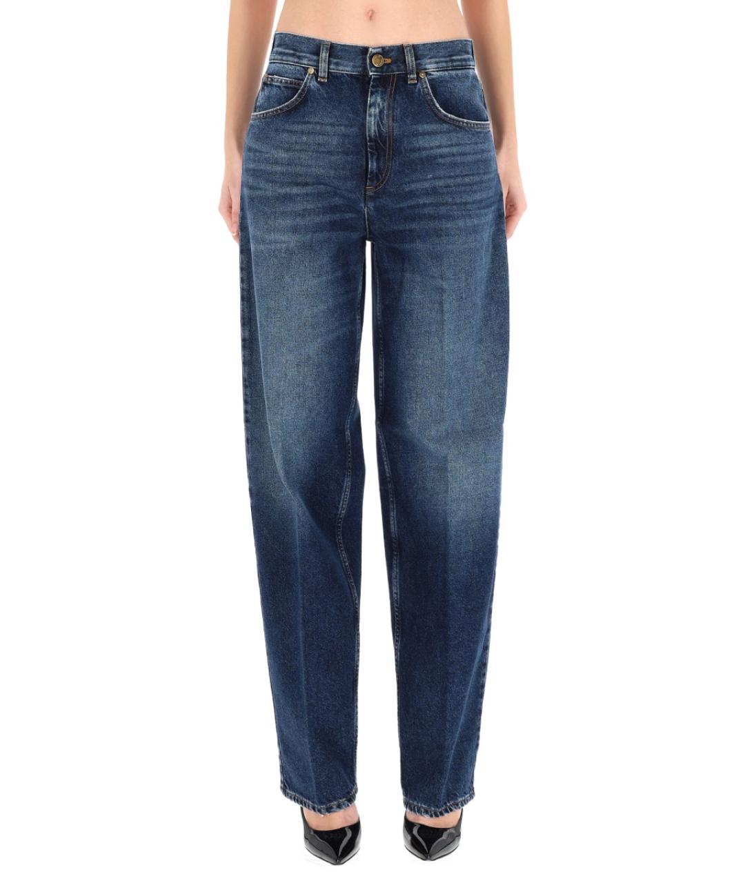 PT TORINO Синие хлопковые прямые джинсы, фото 5