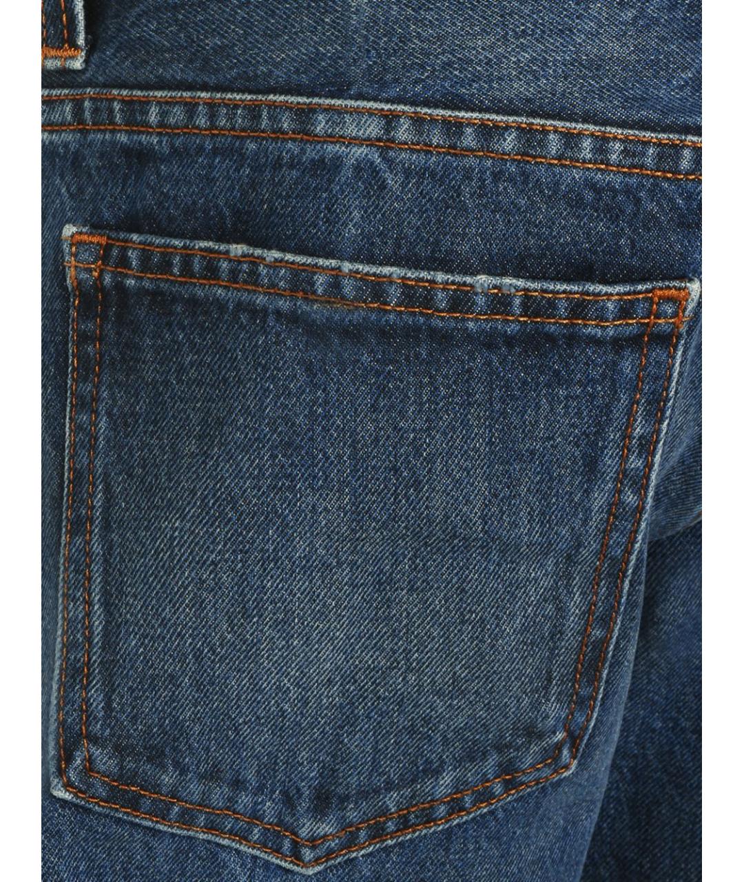 KHAITE Синие хлопковые прямые джинсы, фото 4