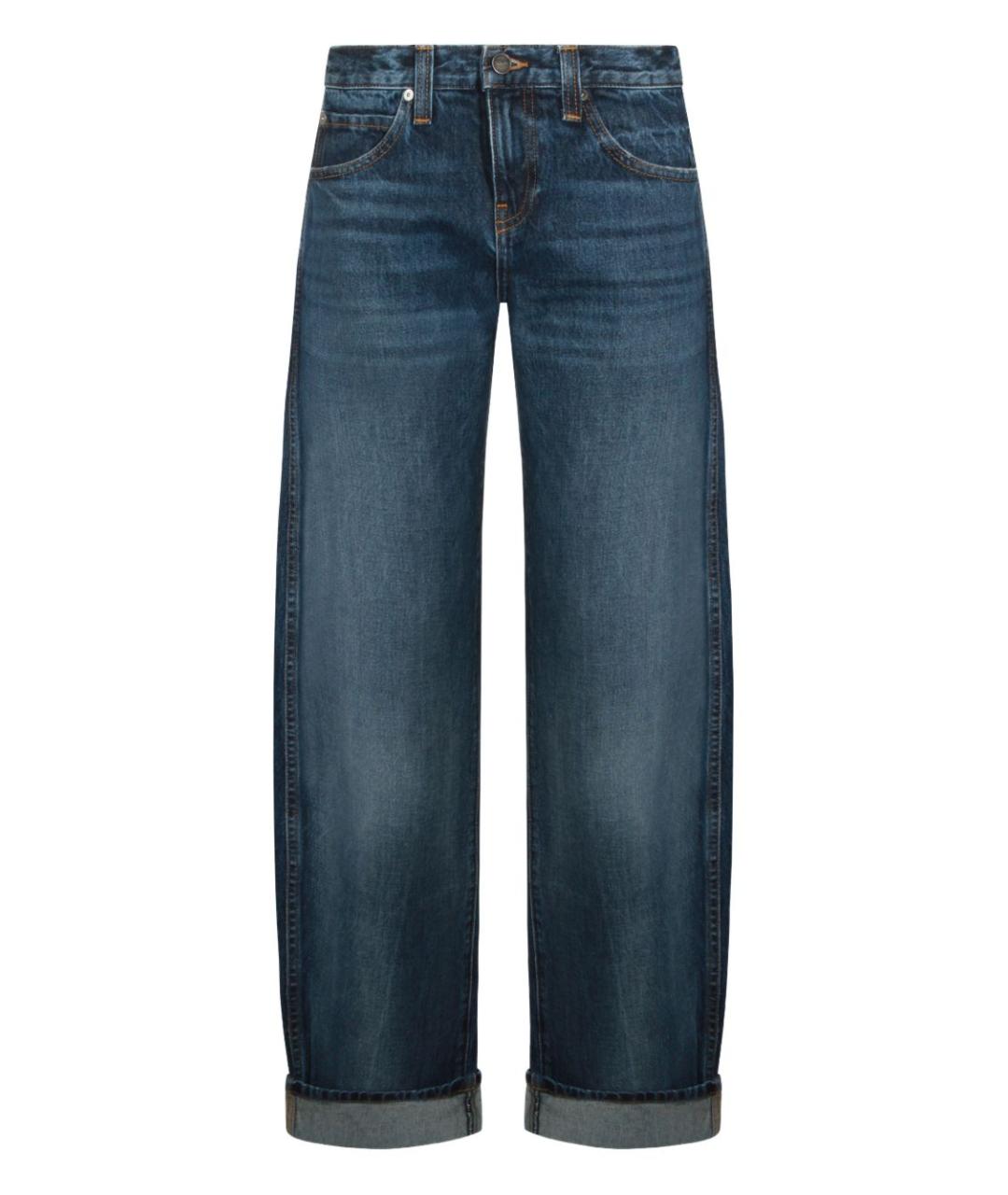 KHAITE Синие хлопковые прямые джинсы, фото 1
