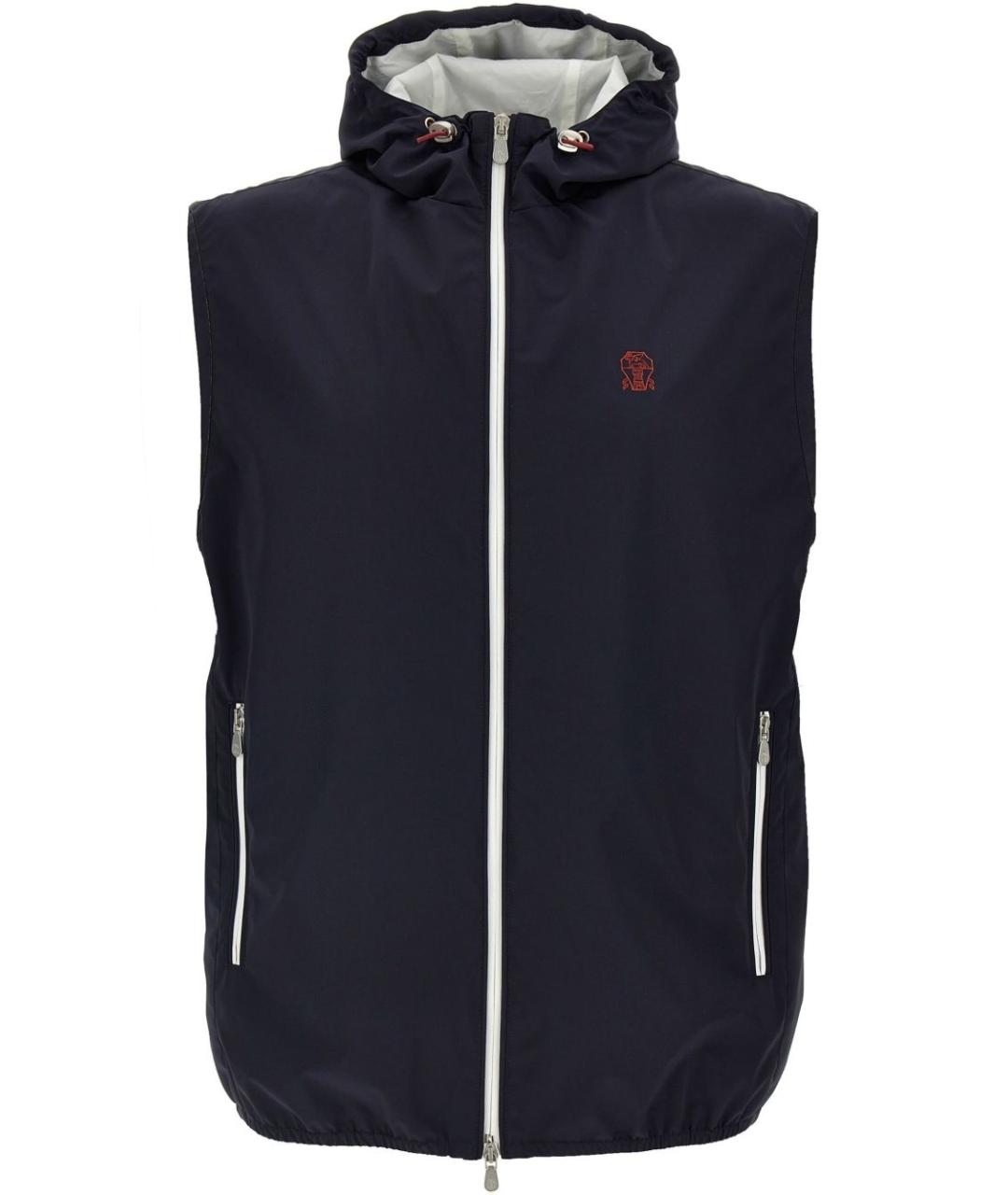 BRUNELLO CUCINELLI Темно-синий полиамидовый жилет, фото 1