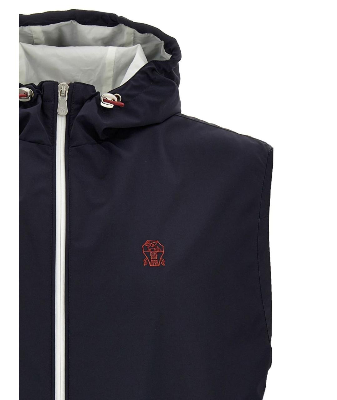 BRUNELLO CUCINELLI Темно-синий полиамидовый жилет, фото 3