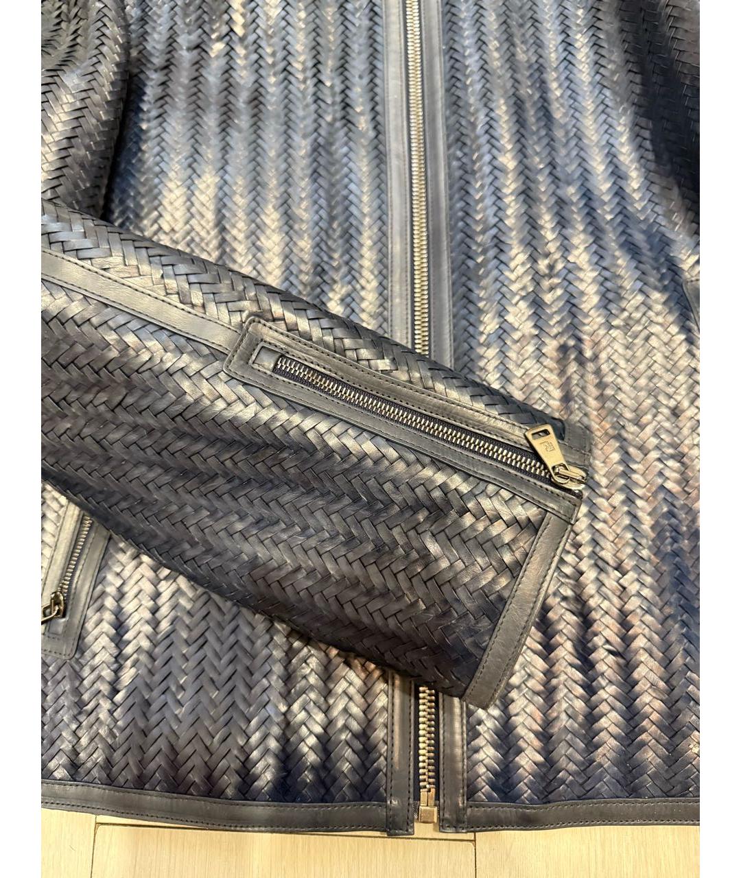 RALPH LAUREN Синяя кожаная куртка, фото 5