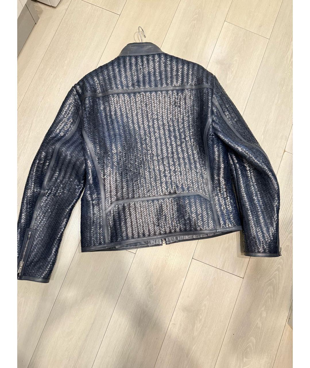 RALPH LAUREN Синяя кожаная куртка, фото 2