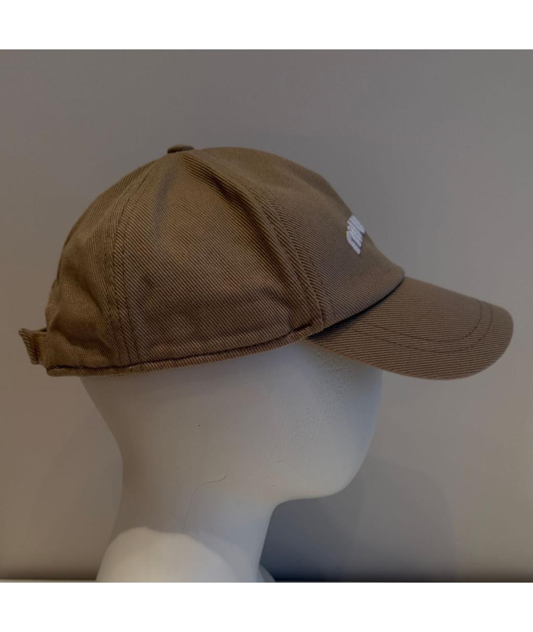 MIU MIU Бежевая хлопковая кепка, фото 2