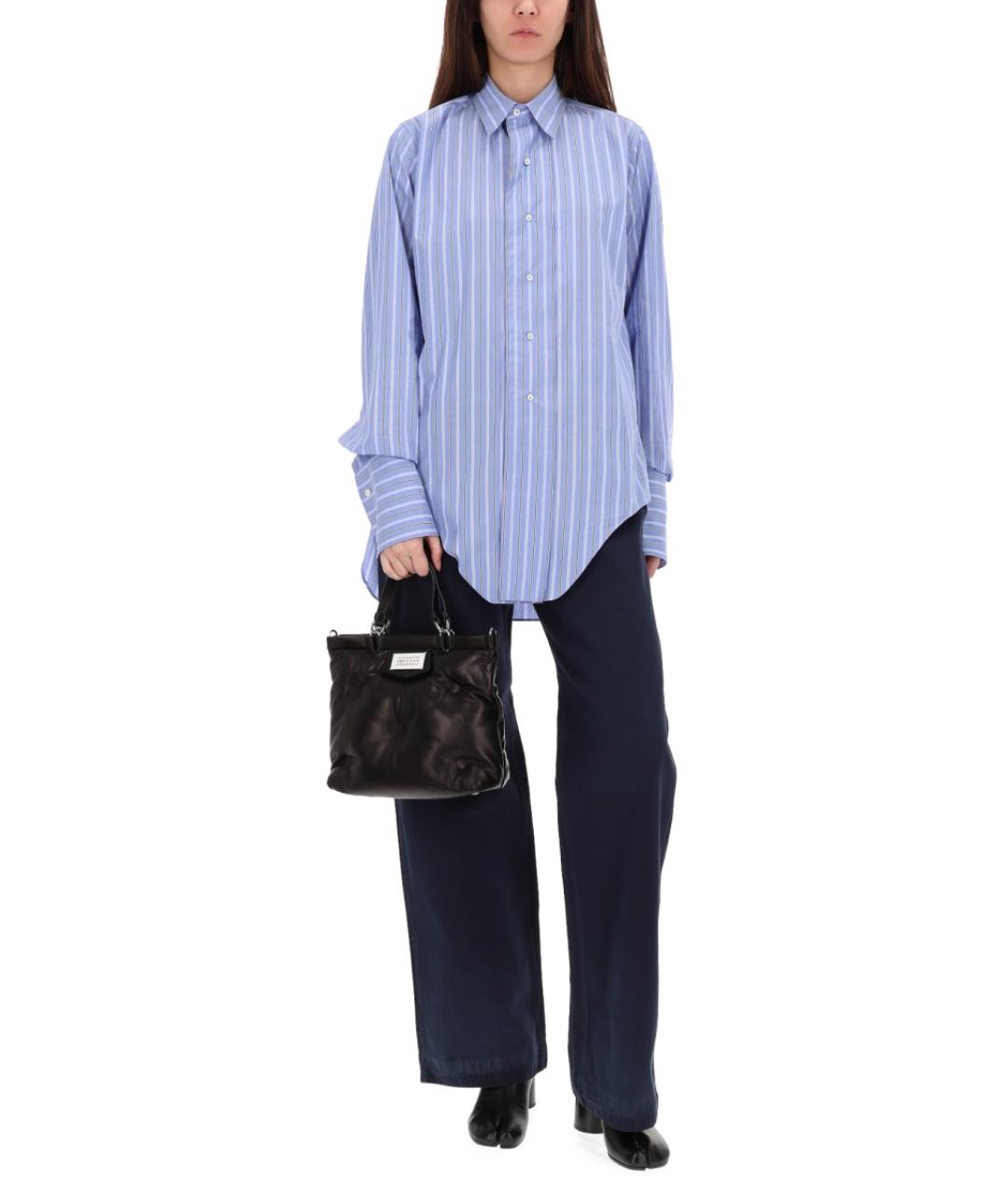 MAISON MARGIELA Темно-синие хлопковые прямые джинсы, фото 2