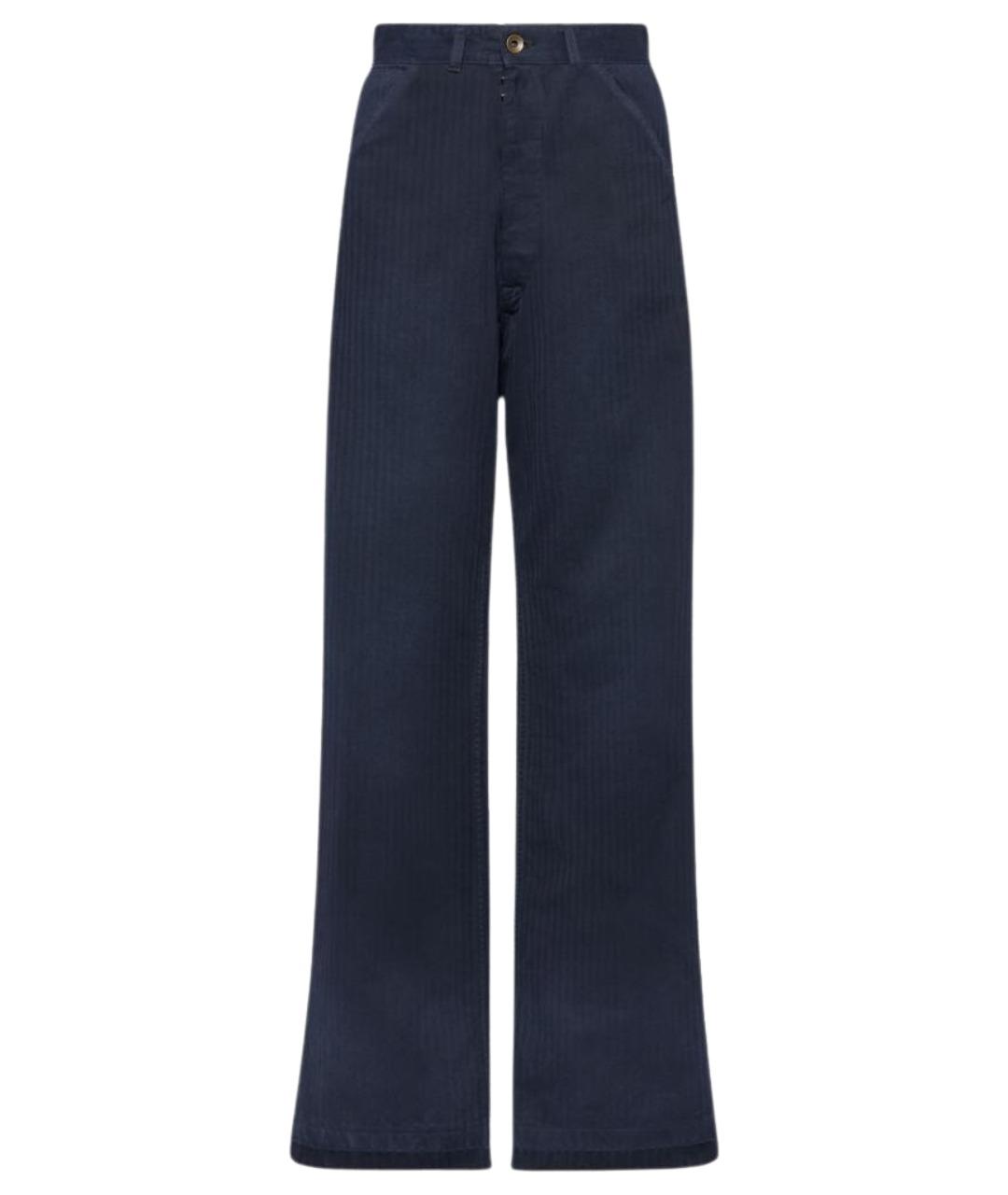 MAISON MARGIELA Темно-синие хлопковые прямые джинсы, фото 1