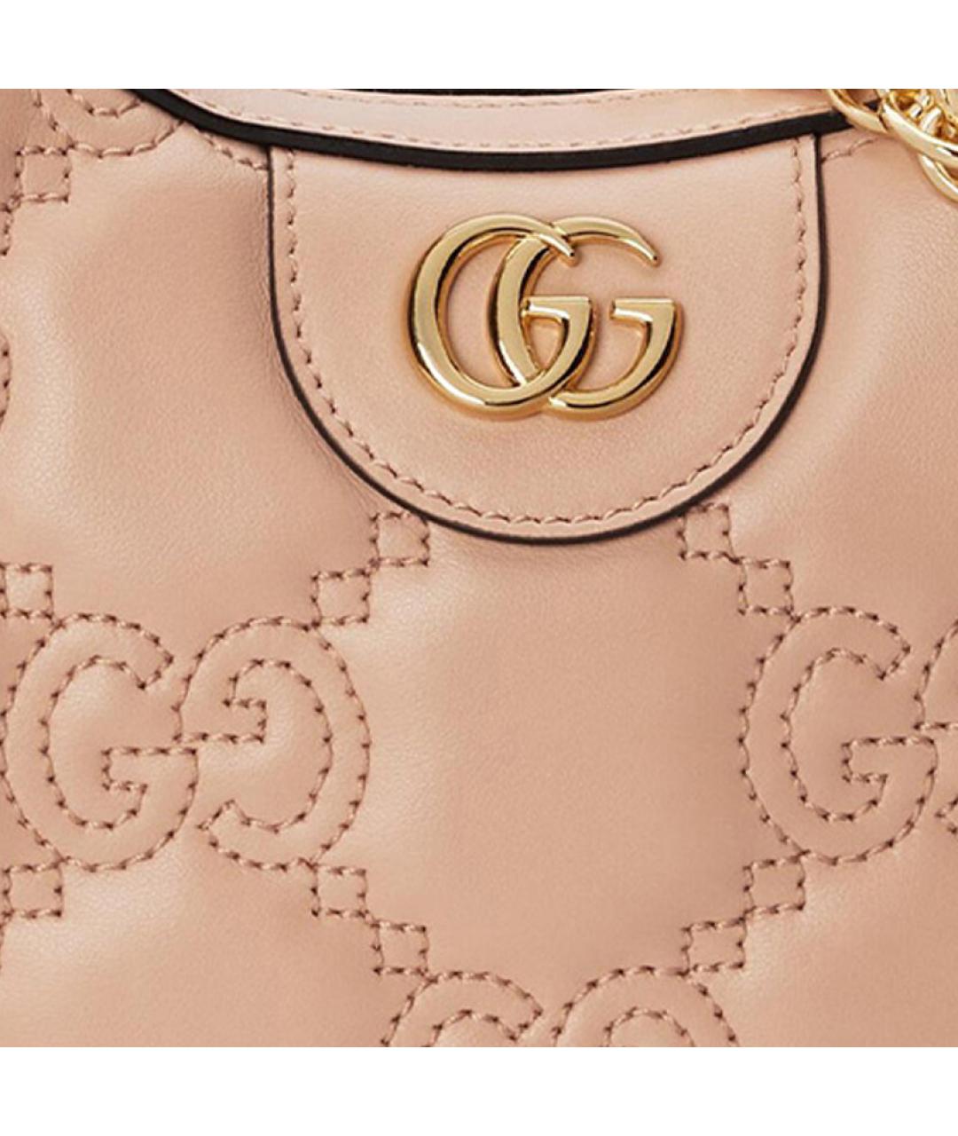 GUCCI Бежевая кожаная сумка через плечо, фото 9