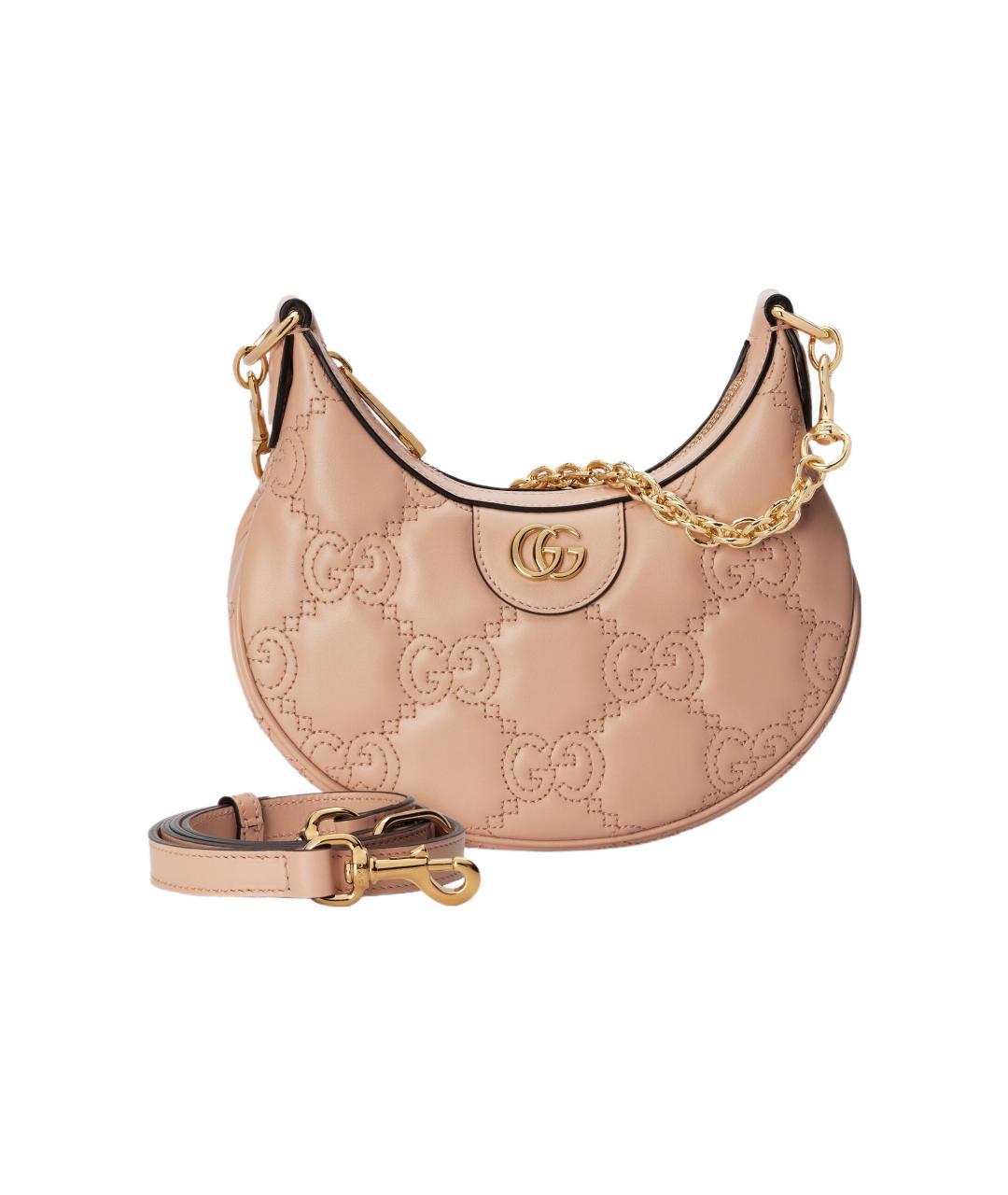 GUCCI Бежевая кожаная сумка через плечо, фото 2