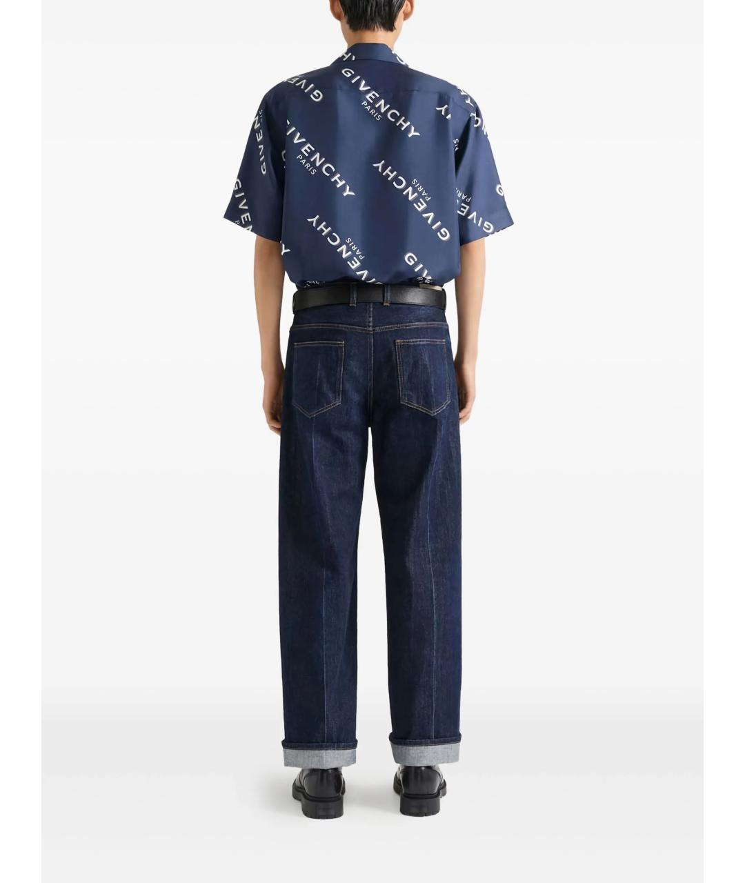 GIVENCHY Синяя шелковая кэжуал рубашка, фото 3