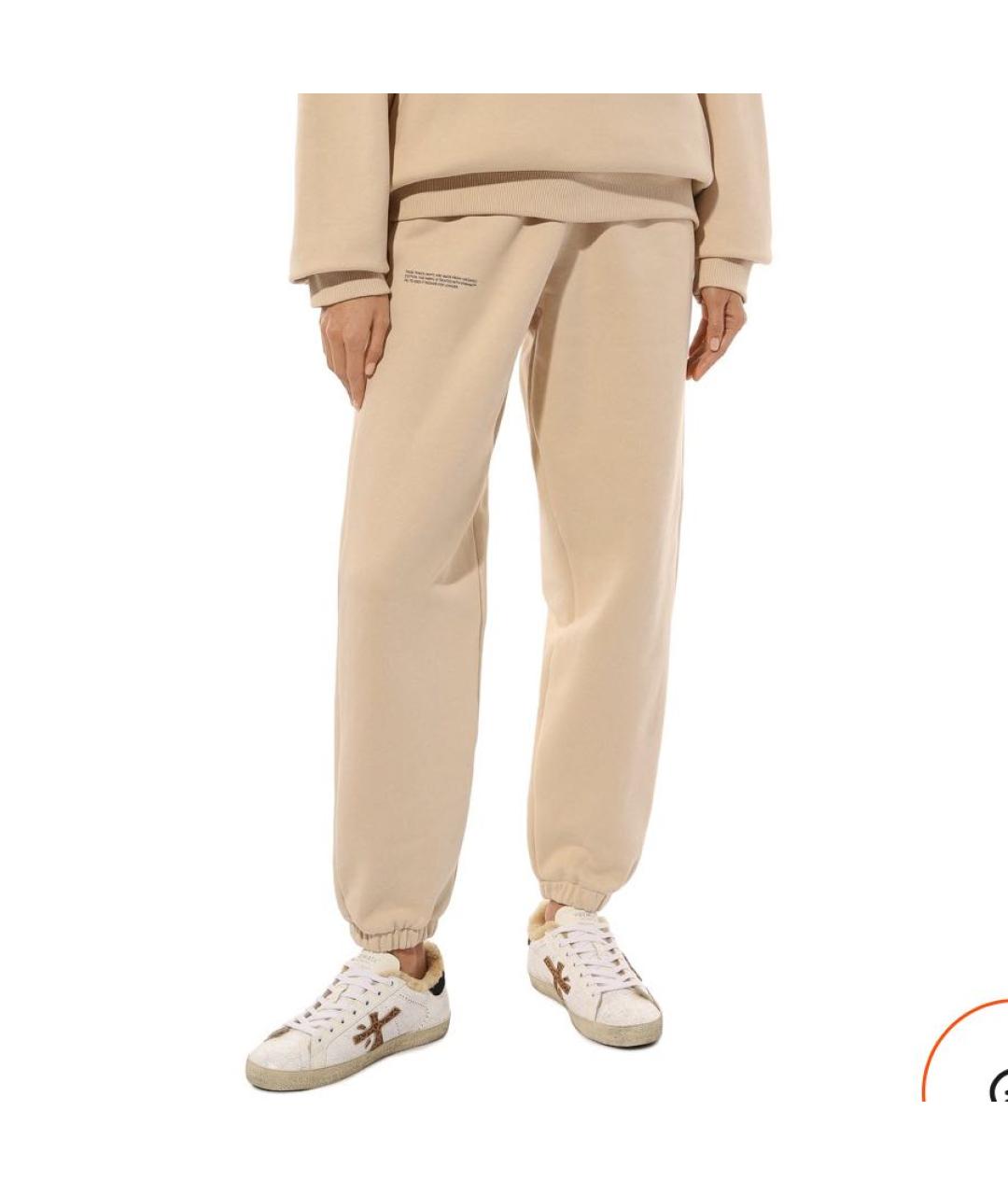 THE PANGAIA Бежевые хлопковые спортивные брюки и шорты, фото 2