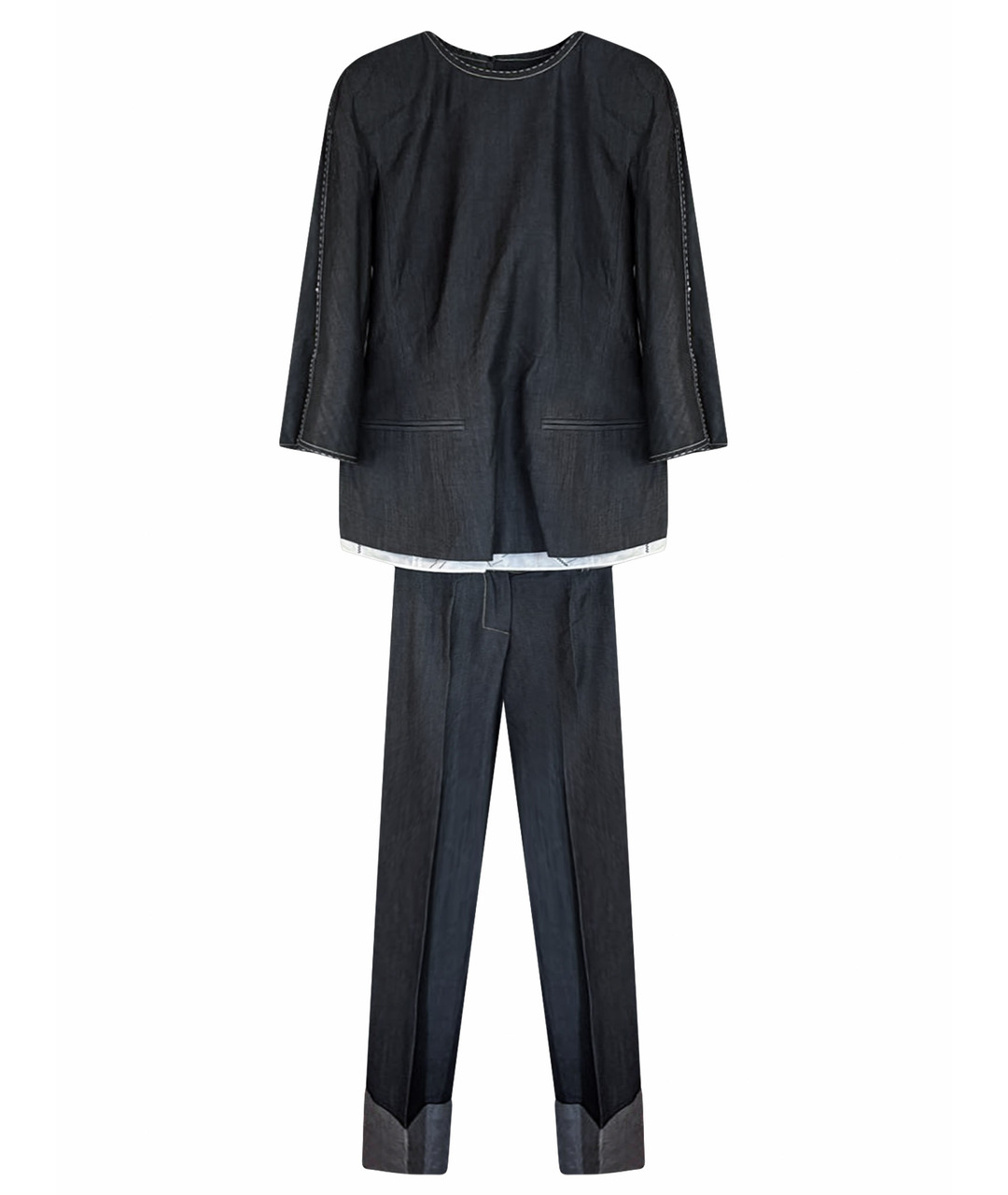 GIANFRANCO FERRE VINTAGE Серый шерстяной костюм с брюками, фото 1