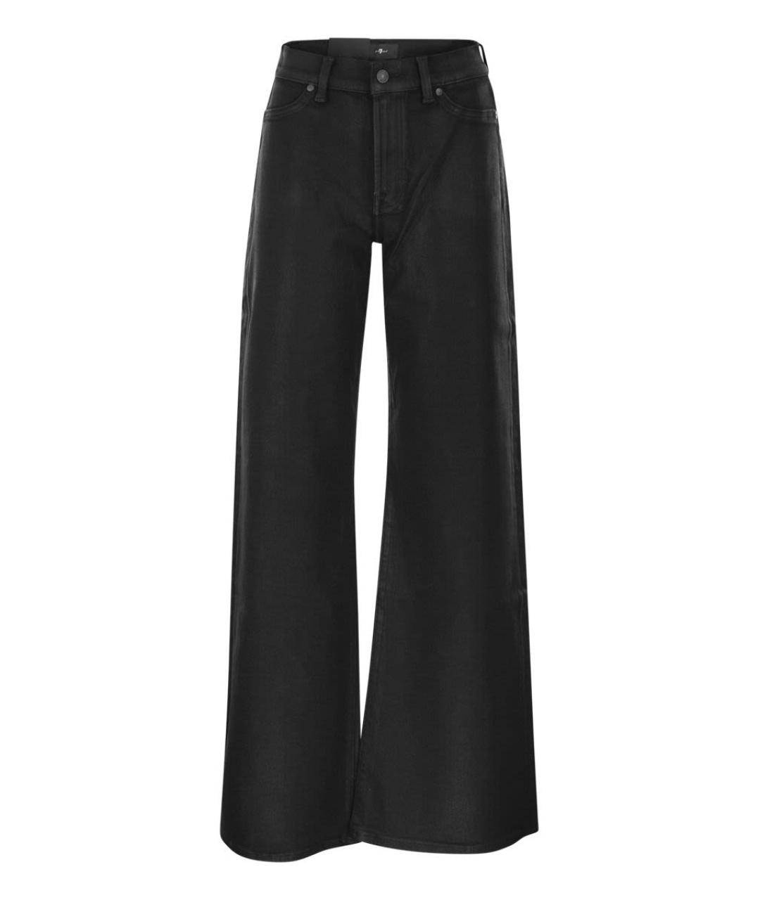 7 FOR ALL MANKIND Черные хлопковые прямые джинсы, фото 1