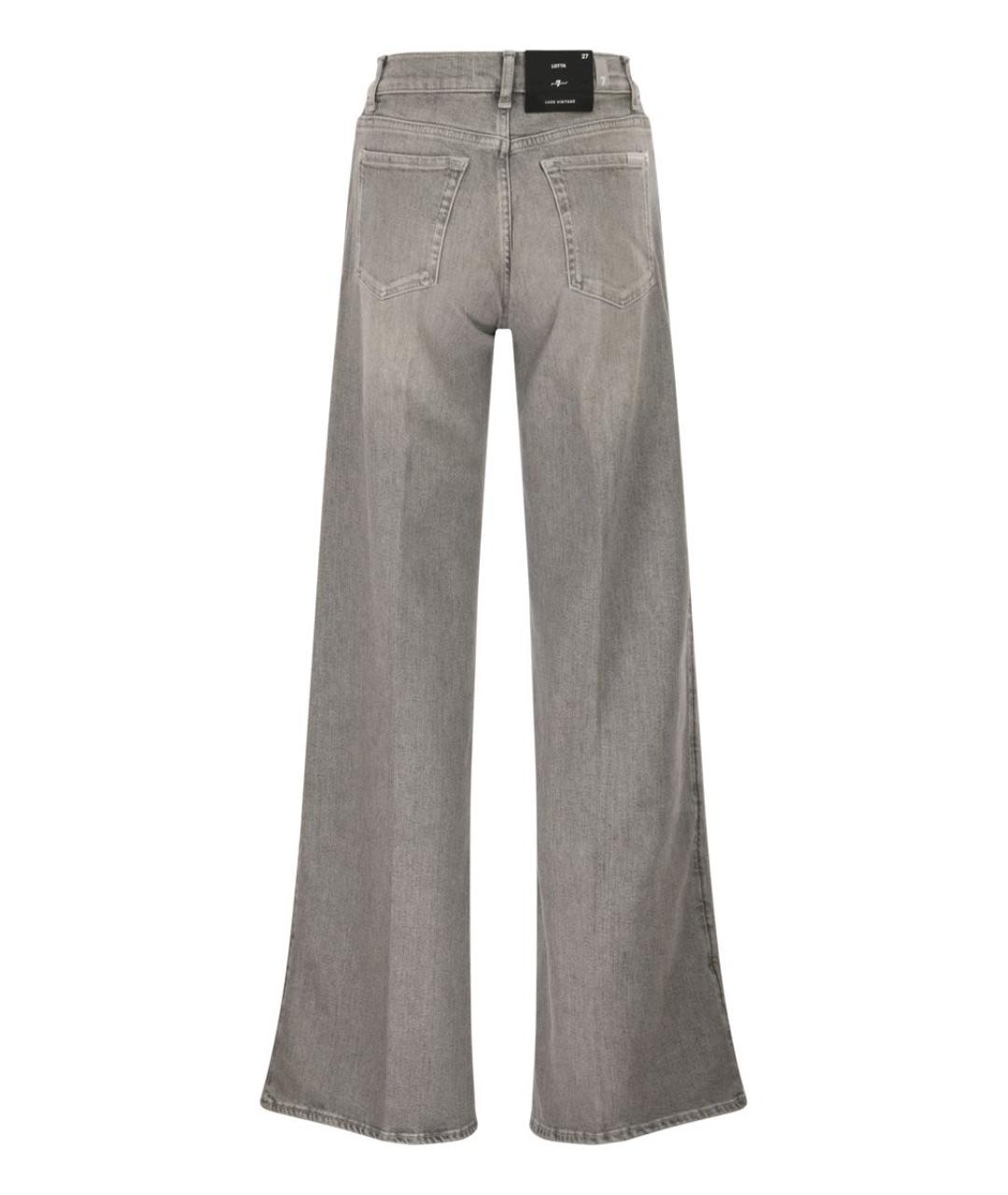 7 FOR ALL MANKIND Серые хлопковые прямые джинсы, фото 2