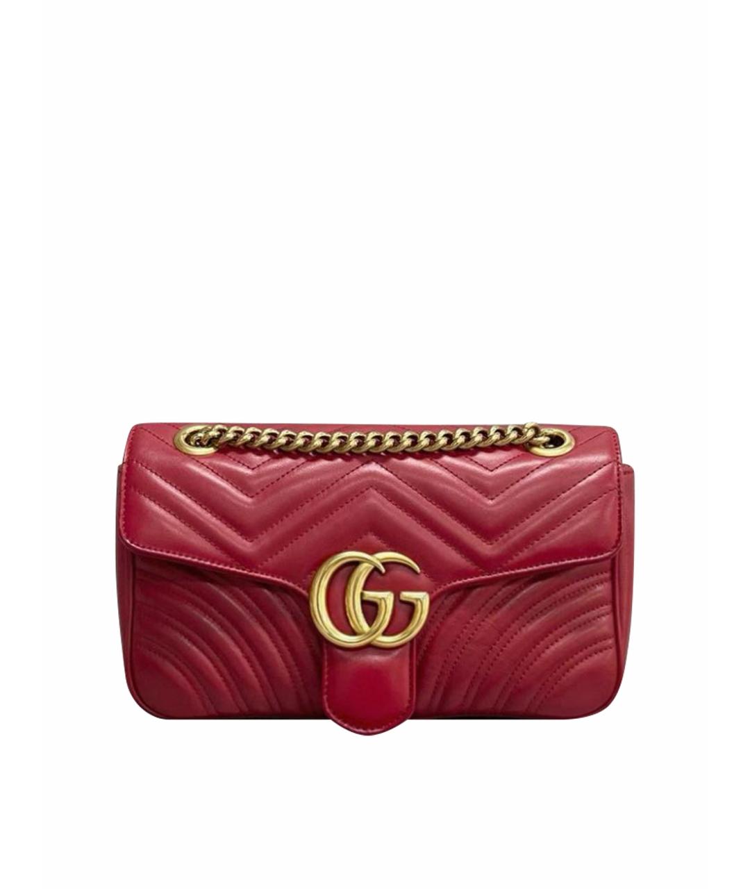 GUCCI Красная кожаная сумка через плечо, фото 1