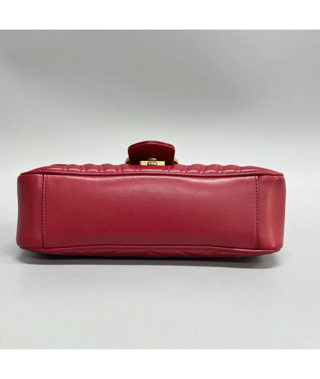 GUCCI Красная кожаная сумка через плечо, фото 3