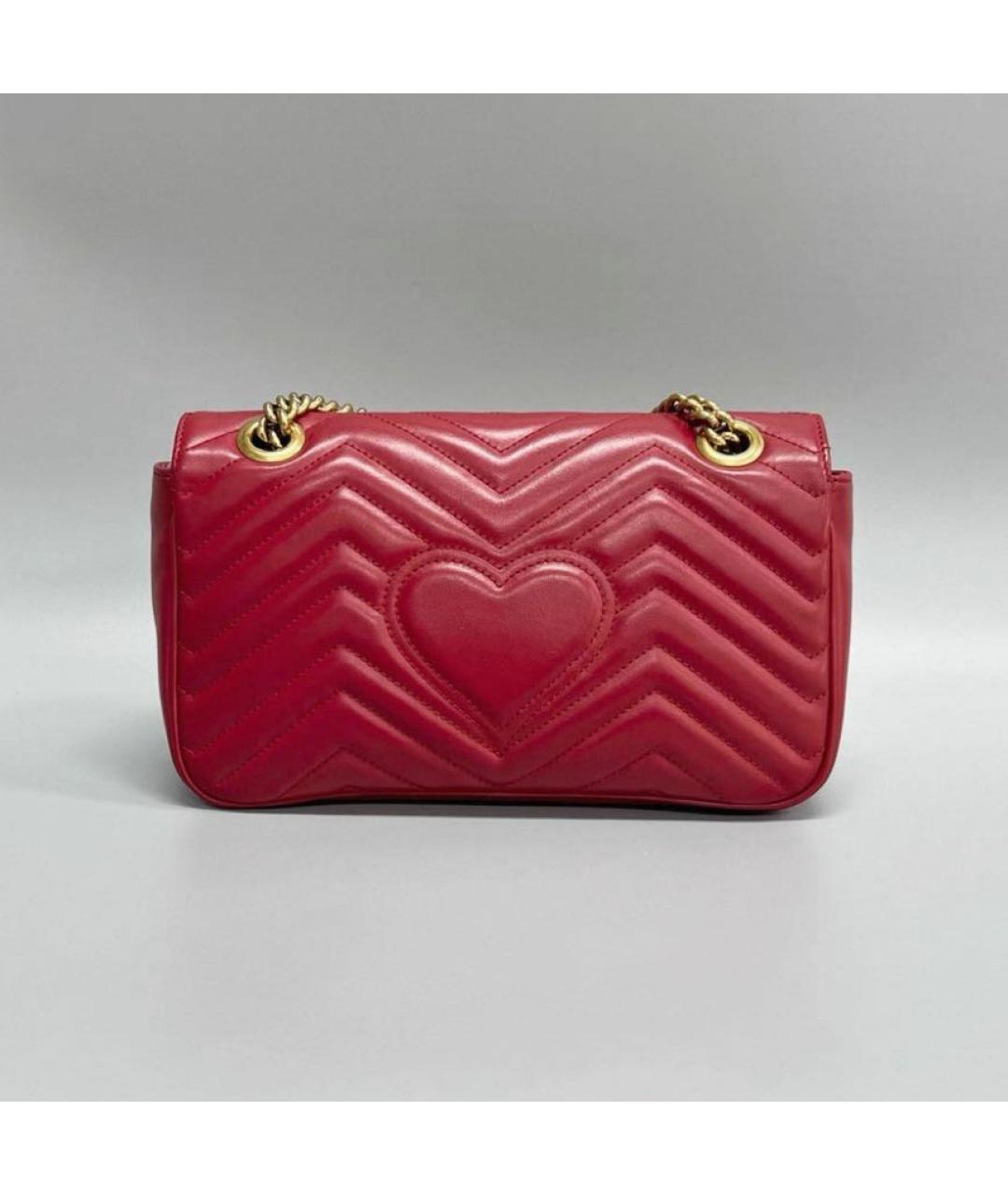 GUCCI Красная кожаная сумка через плечо, фото 2