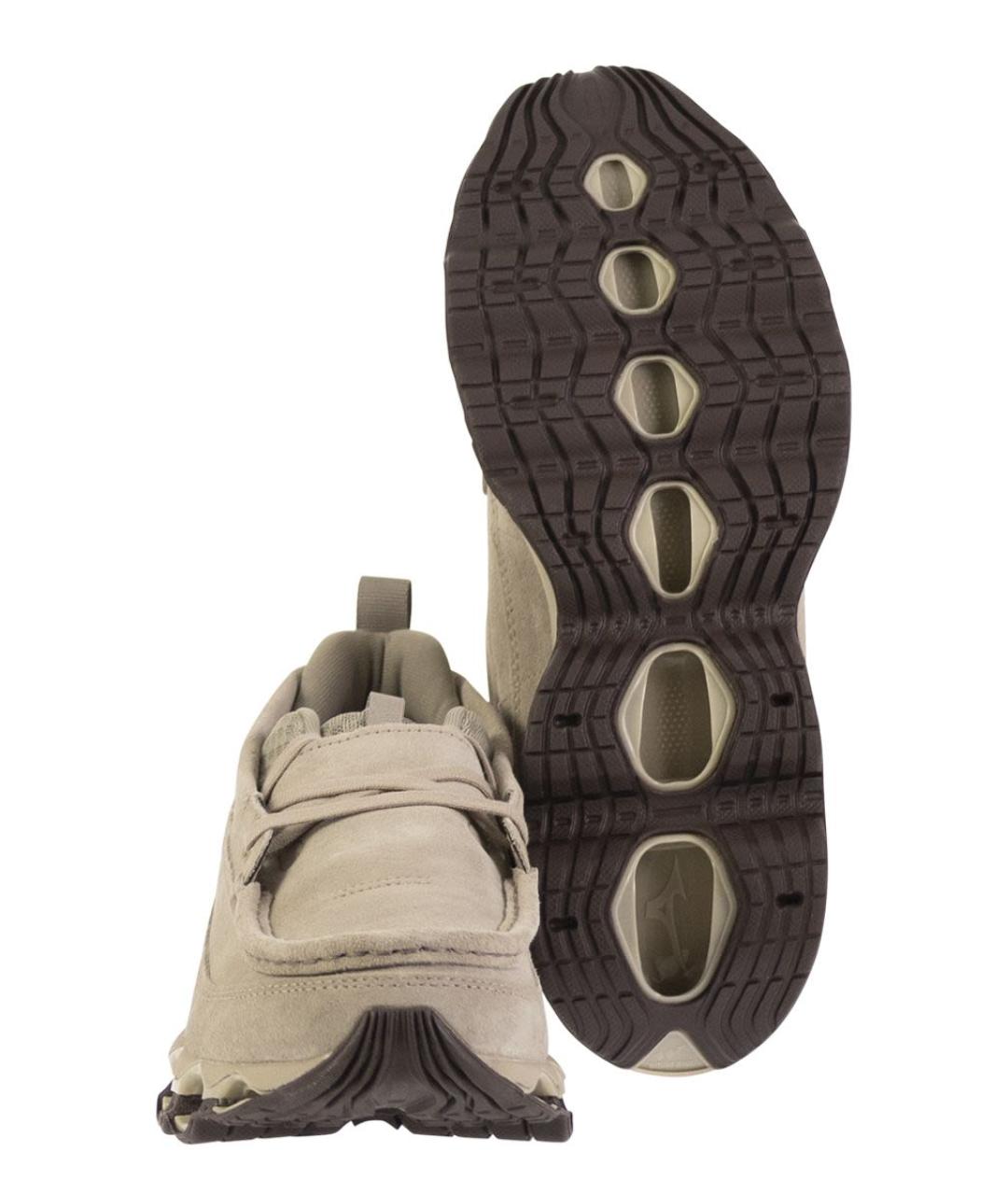 MIZUNO Бежевые замшевые кроссовки, фото 5