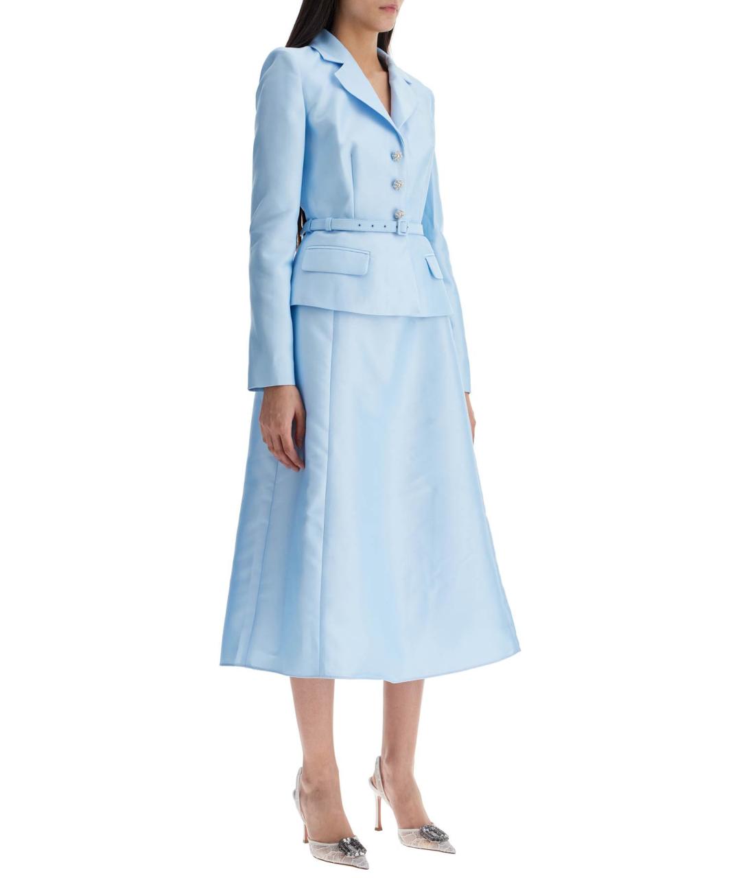 SELF-PORTRAIT Синее полиэстеровое повседневное платье, фото 2