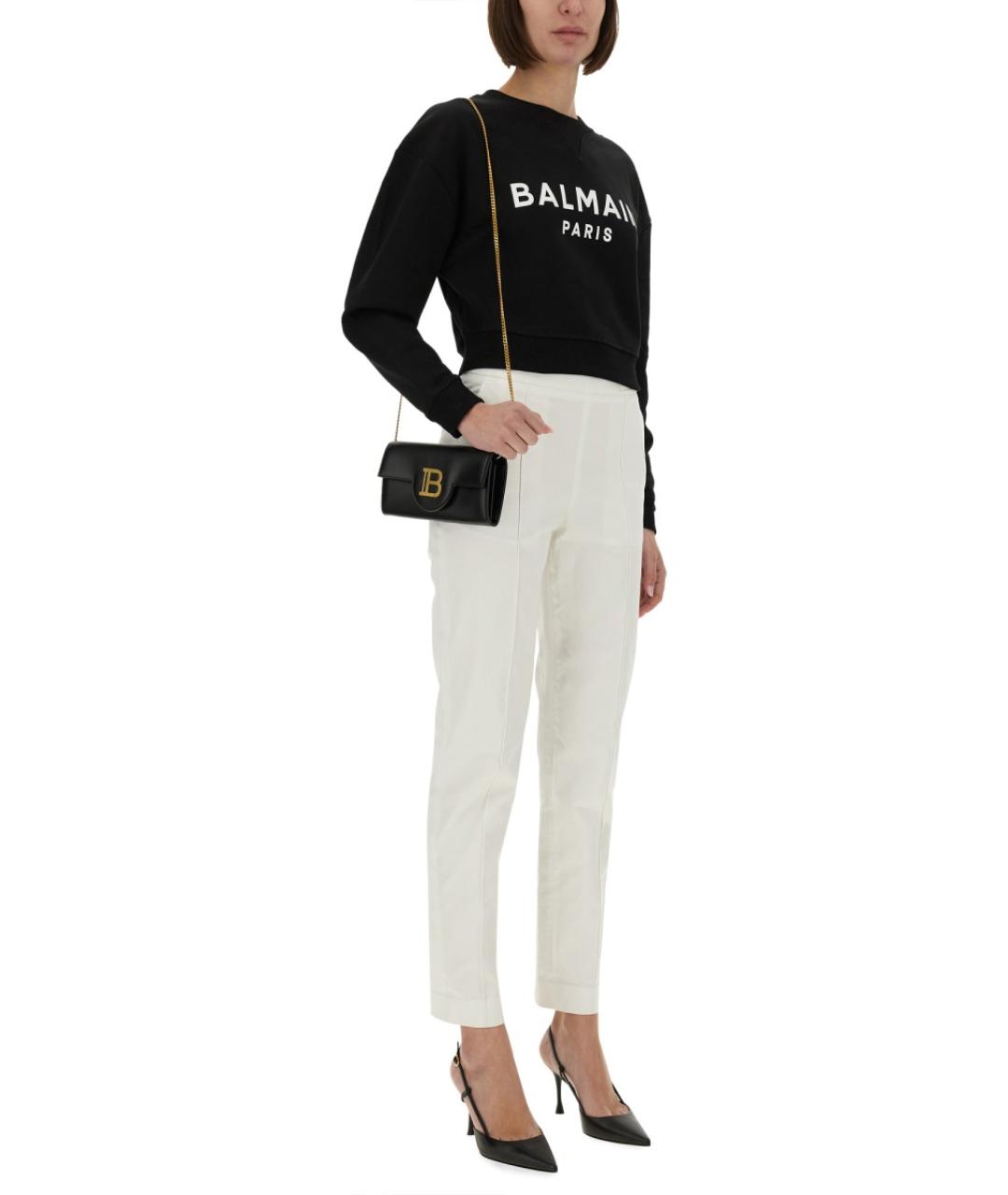 BALMAIN Черный хлопковый джемпер / свитер, фото 3