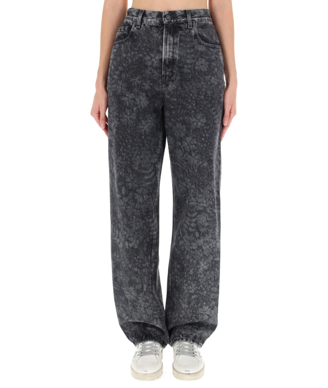 GOLDEN GOOSE DELUXE BRAND Черные хлопковые прямые джинсы, фото 2