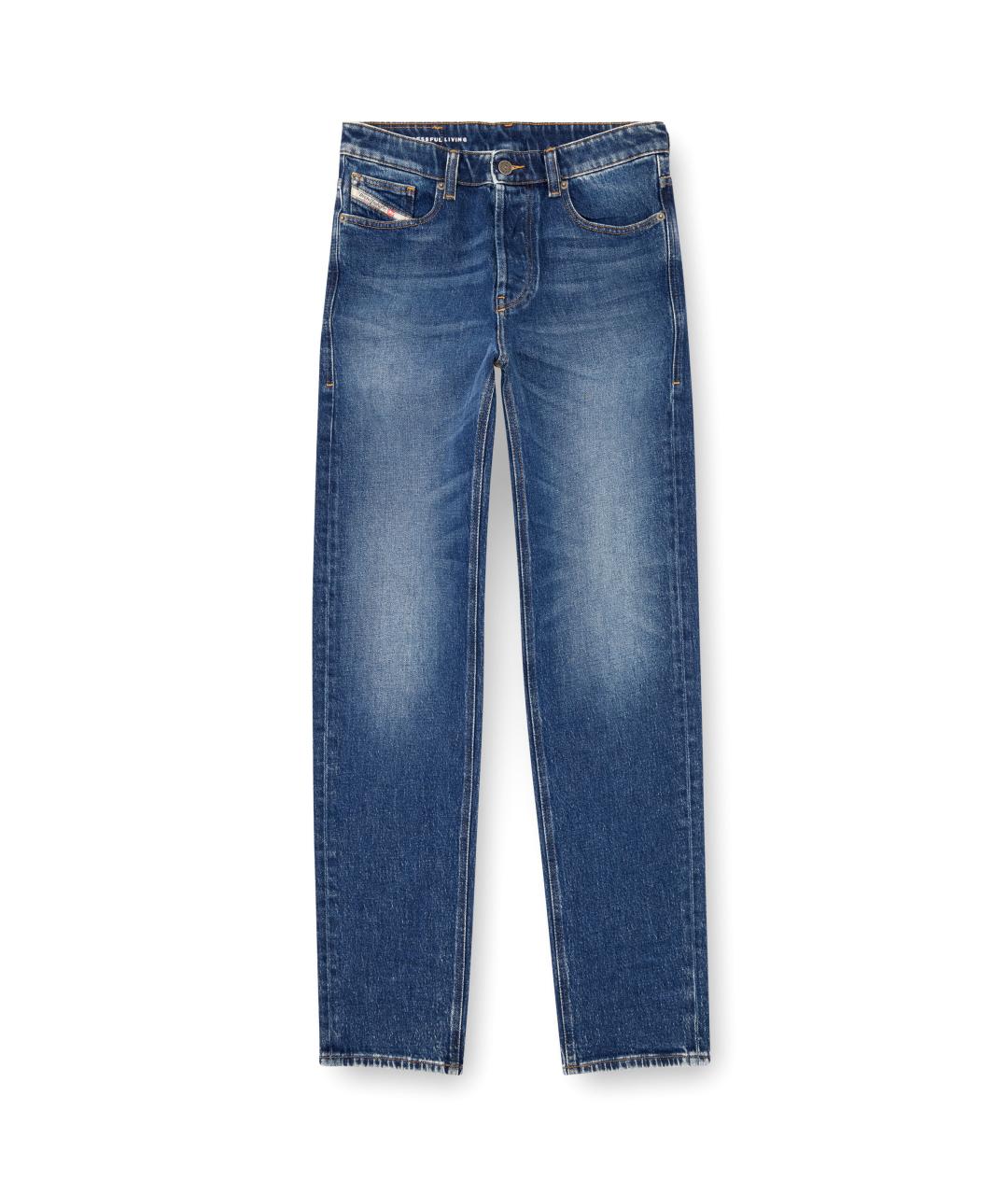 DIESEL Синие хлопковые прямые джинсы, фото 1