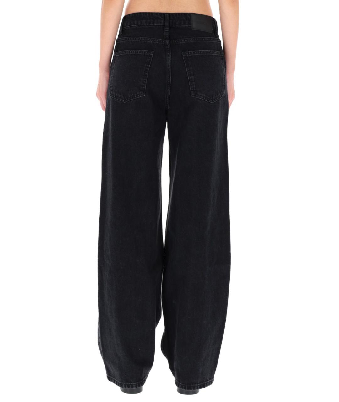 ROTATE Черные хлопковые прямые джинсы, фото 5