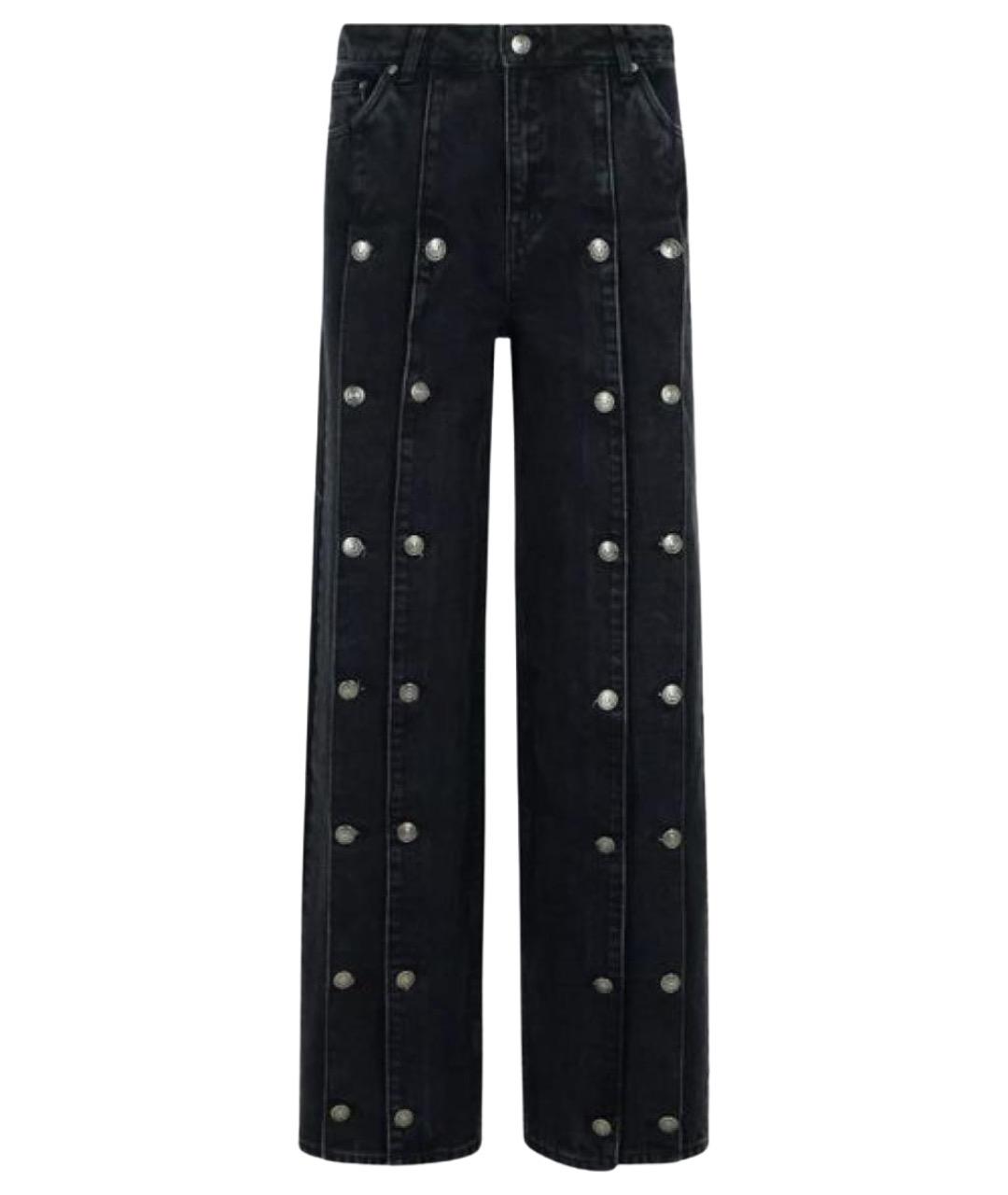 ROTATE Черные хлопковые прямые джинсы, фото 1