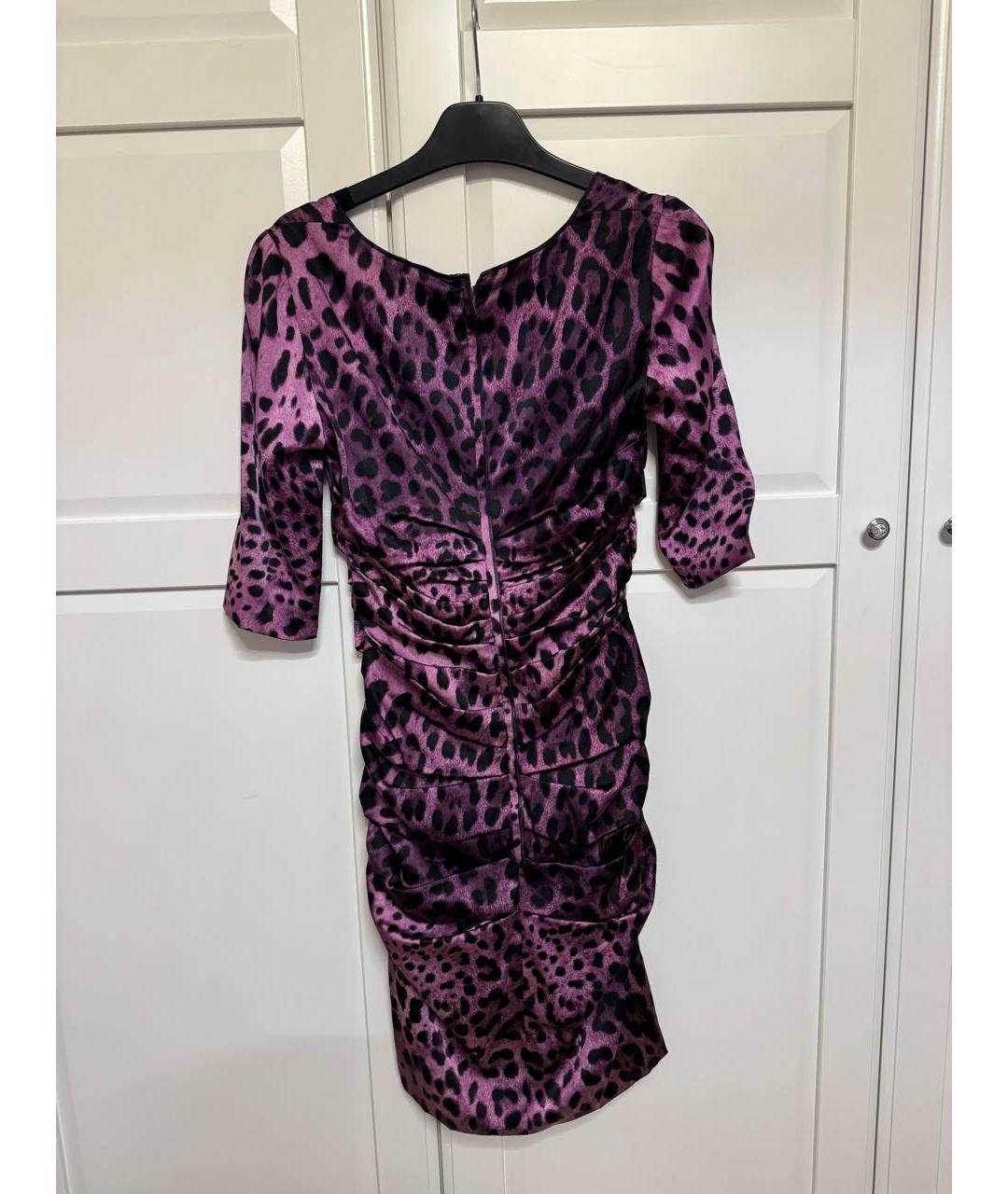 DOLCE&GABBANA Мульти шелковое повседневное платье, фото 2