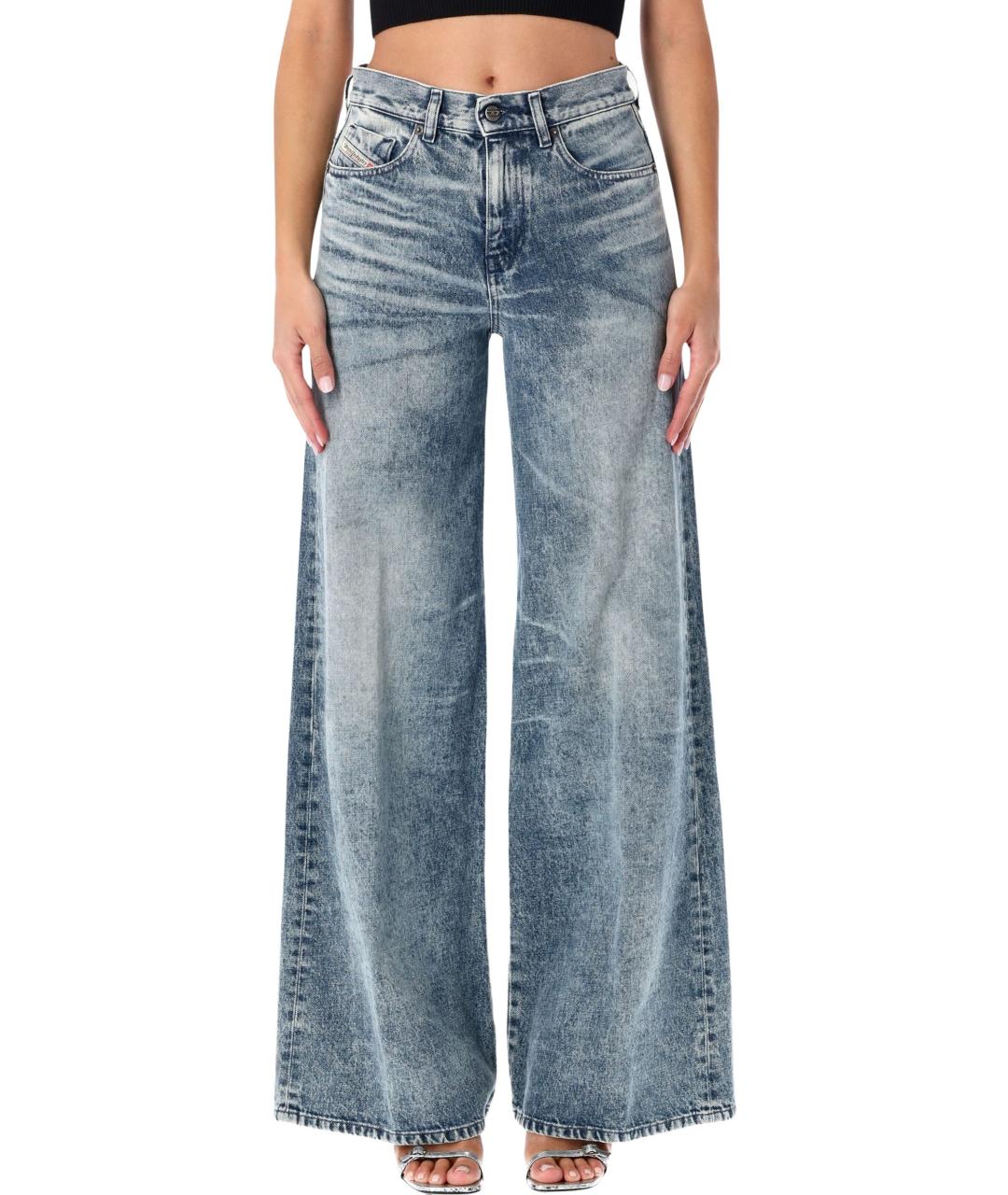 DIESEL Синие хлопковые прямые джинсы, фото 2