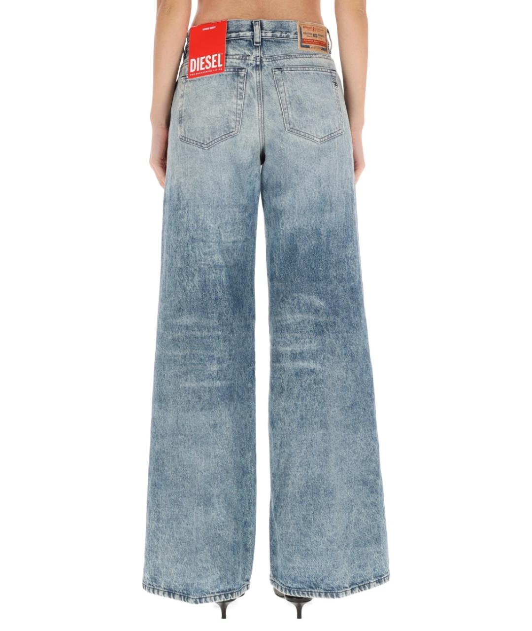 DIESEL Синие хлопковые прямые джинсы, фото 5