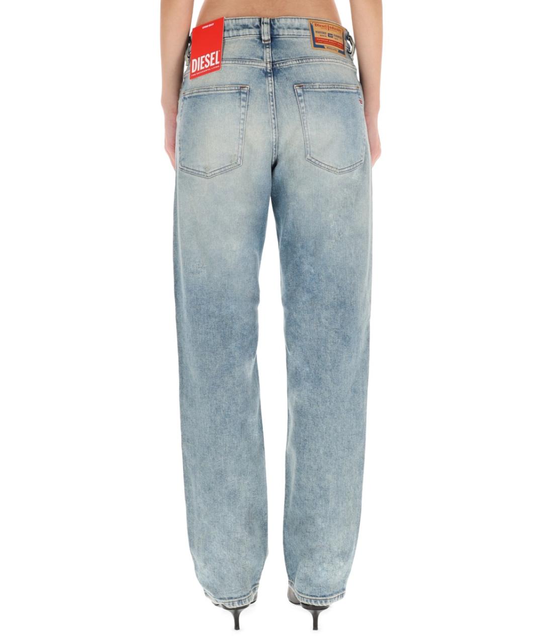 DIESEL Синие хлопковые прямые джинсы, фото 5