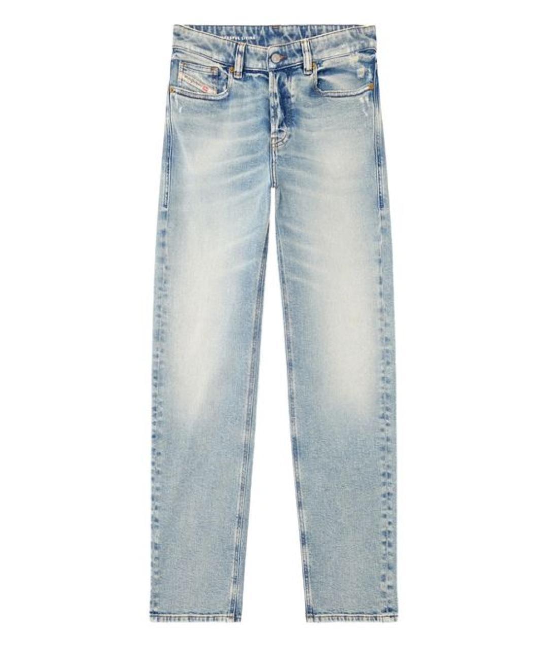 DIESEL Синие хлопковые прямые джинсы, фото 1