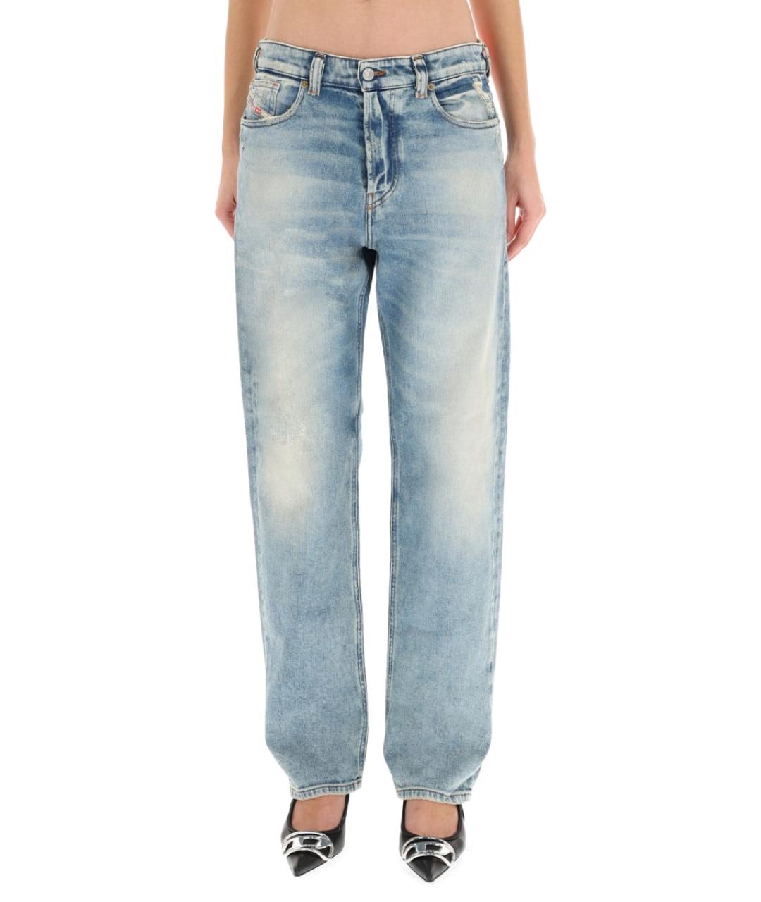 DIESEL Синие хлопковые прямые джинсы, фото 2