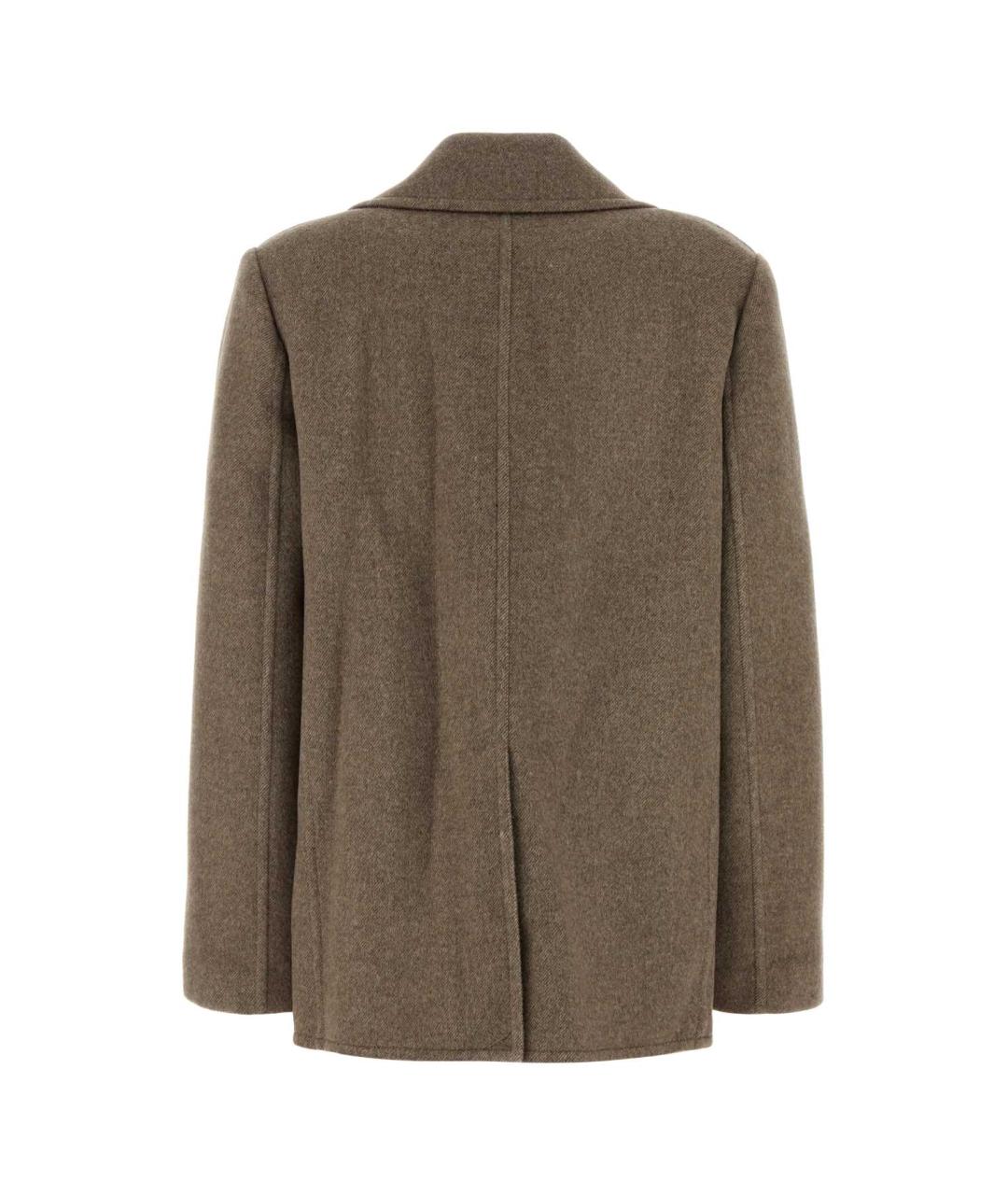 TORY BURCH Коричневое шерстяное пальто, фото 2