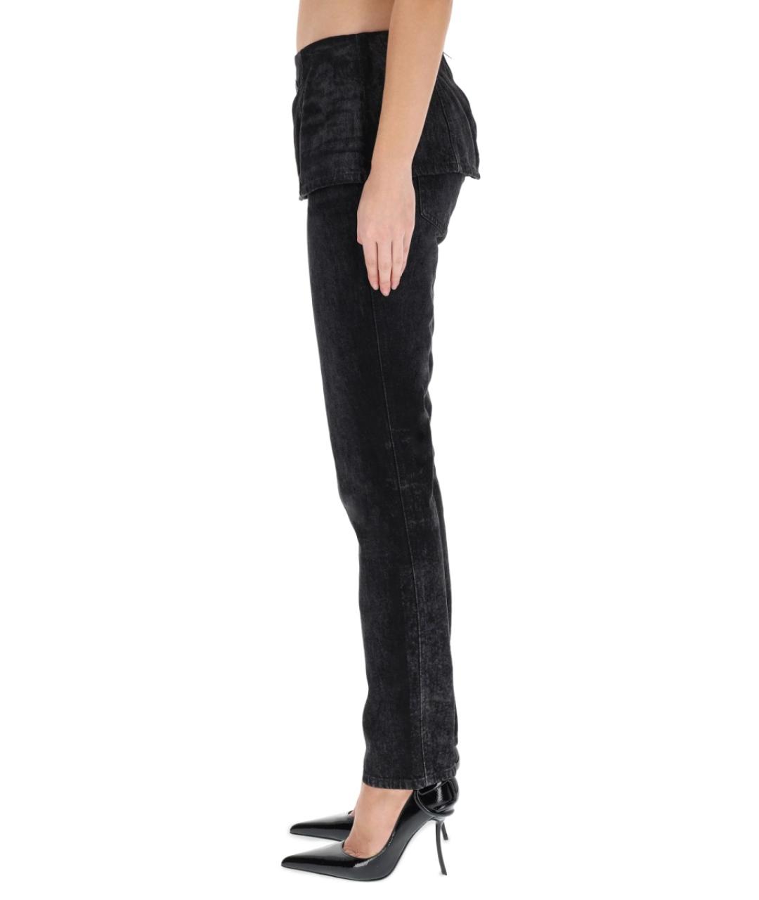 DIESEL Черные хлопковые прямые джинсы, фото 4