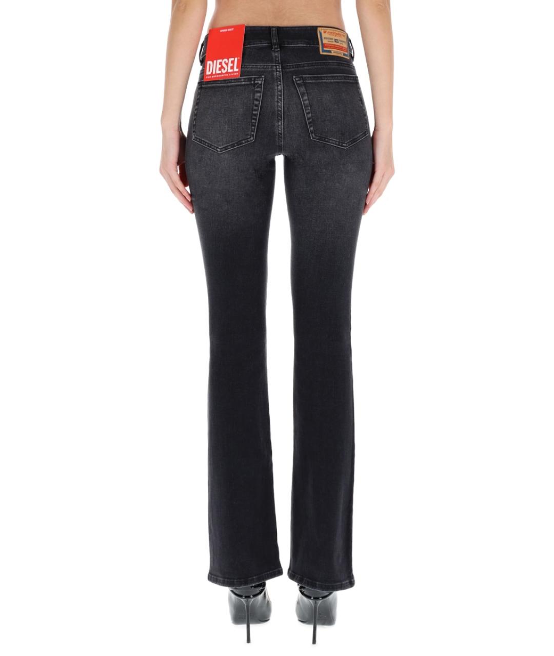 DIESEL Черные хлопковые прямые джинсы, фото 4
