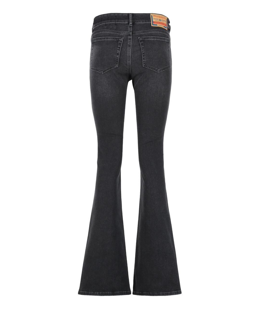 DIESEL Черные хлопковые прямые джинсы, фото 2