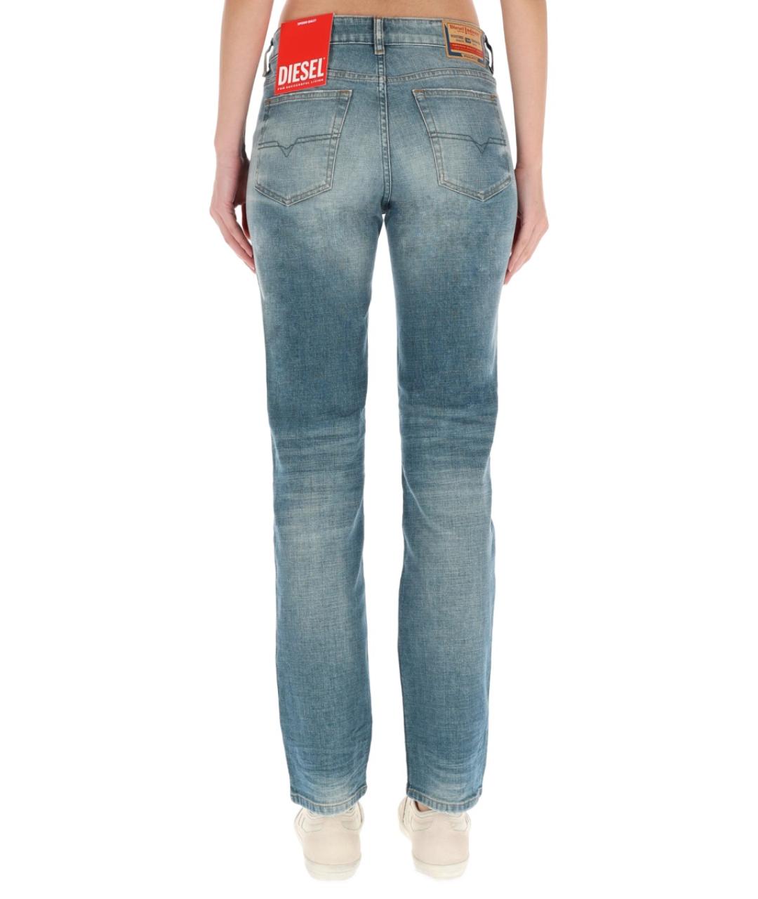DIESEL Синие хлопковые прямые джинсы, фото 5