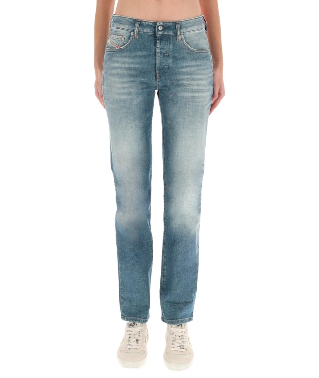DIESEL Синие хлопковые прямые джинсы, фото 2