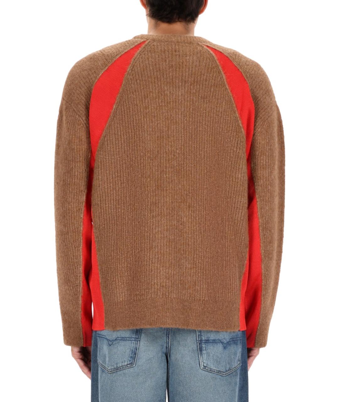 DIESEL Коричневый шерстяной джемпер / свитер, фото 4