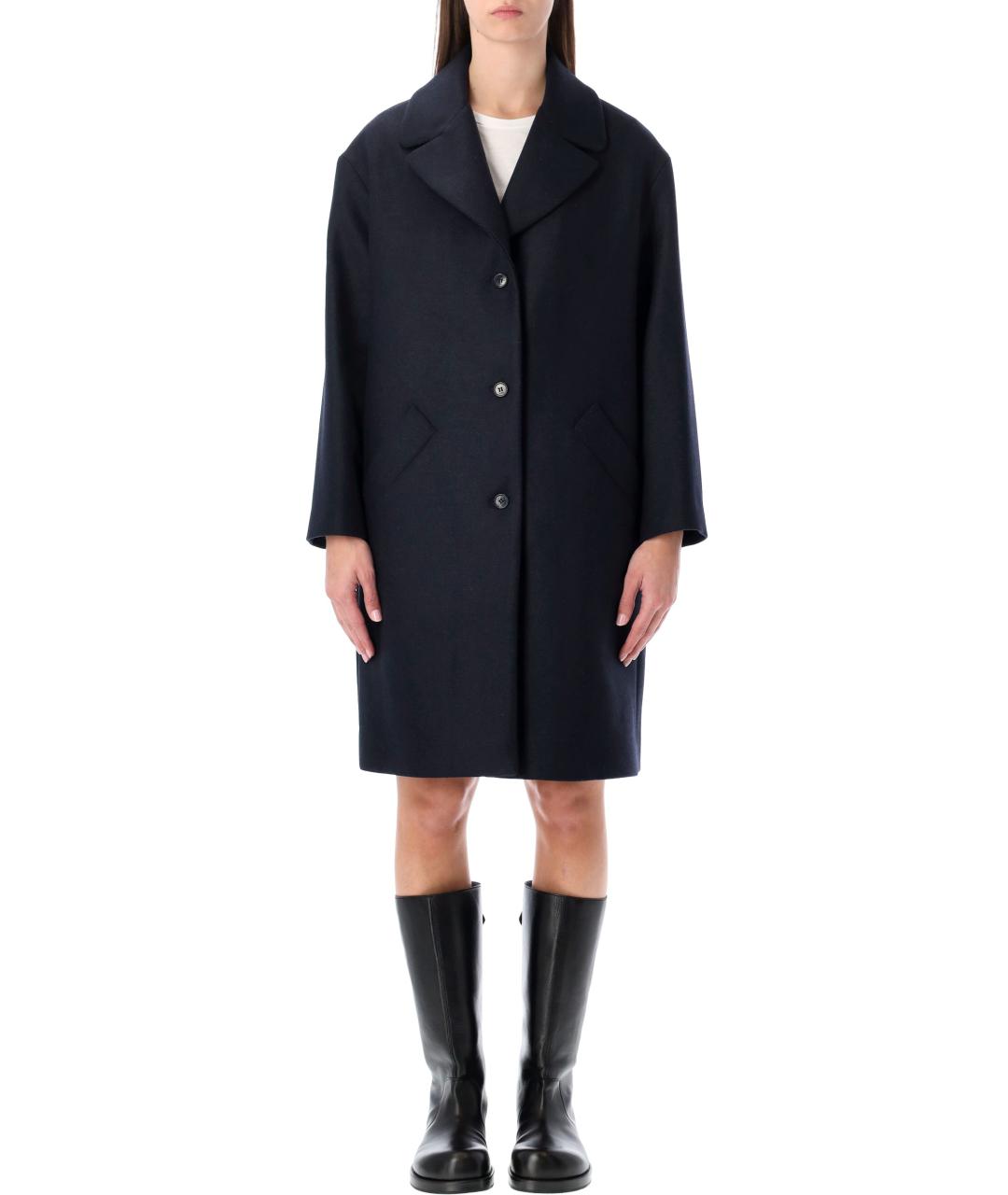 A.P.C. Синее шерстяное пальто, фото 4