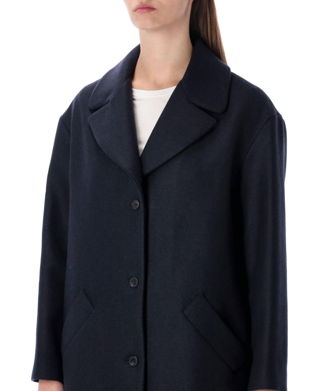 A.P.C. Синее шерстяное пальто, фото 3