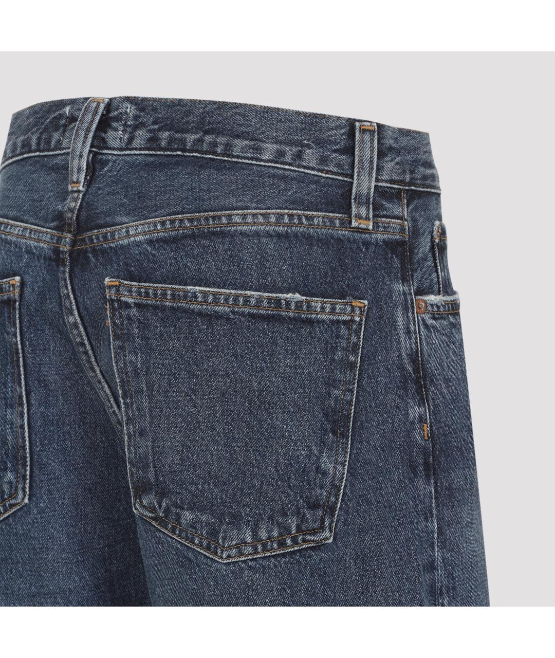 AGOLDE Синие хлопковые прямые джинсы, фото 3