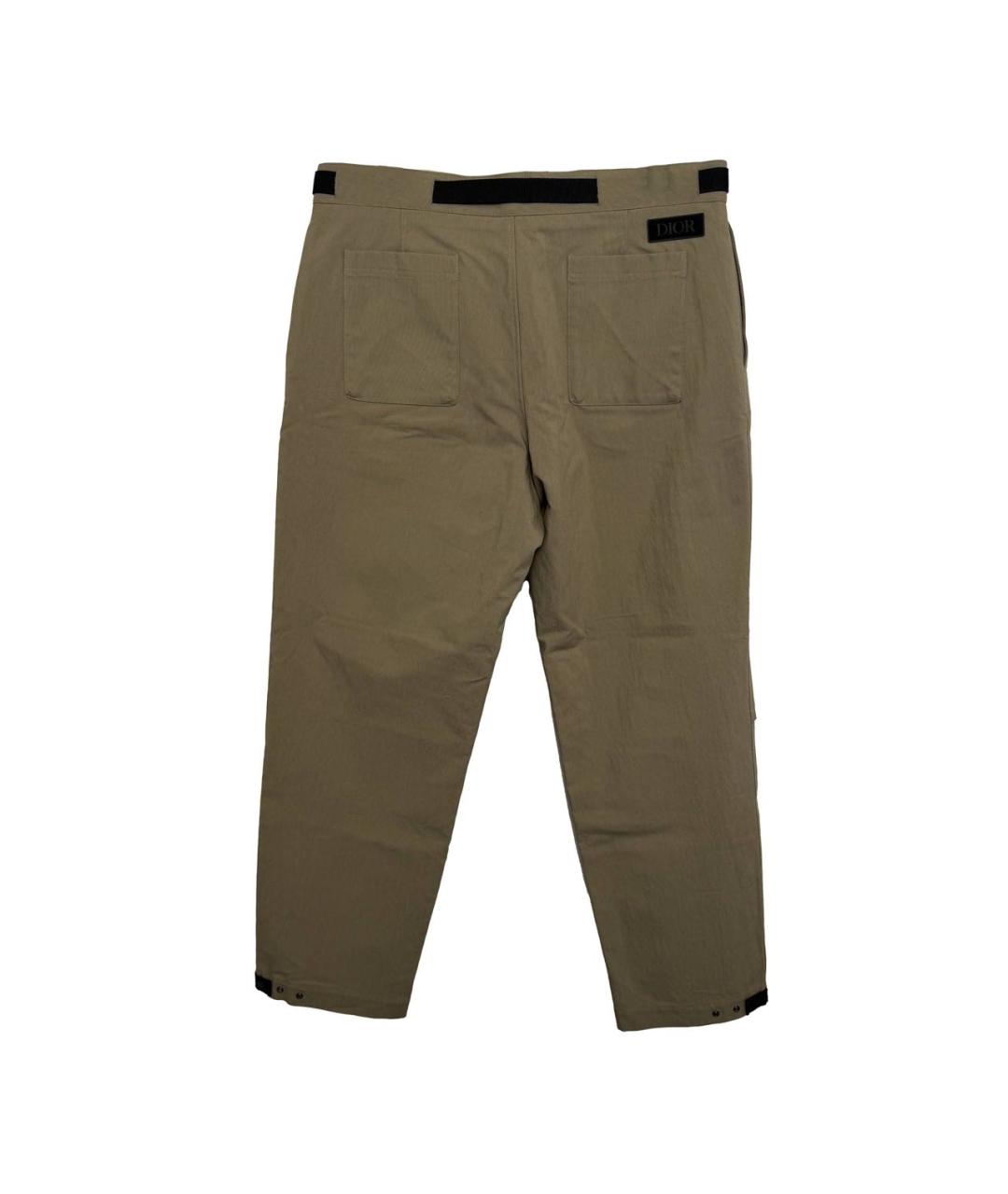 CHRISTIAN DIOR Горчичные повседневные брюки, фото 3