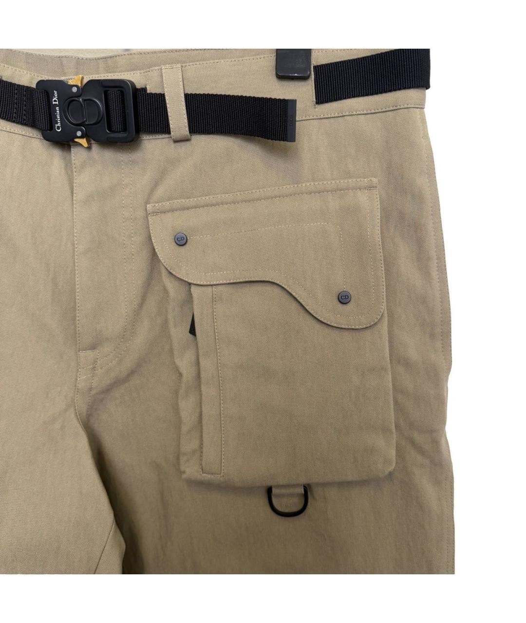 CHRISTIAN DIOR Горчичные повседневные брюки, фото 2
