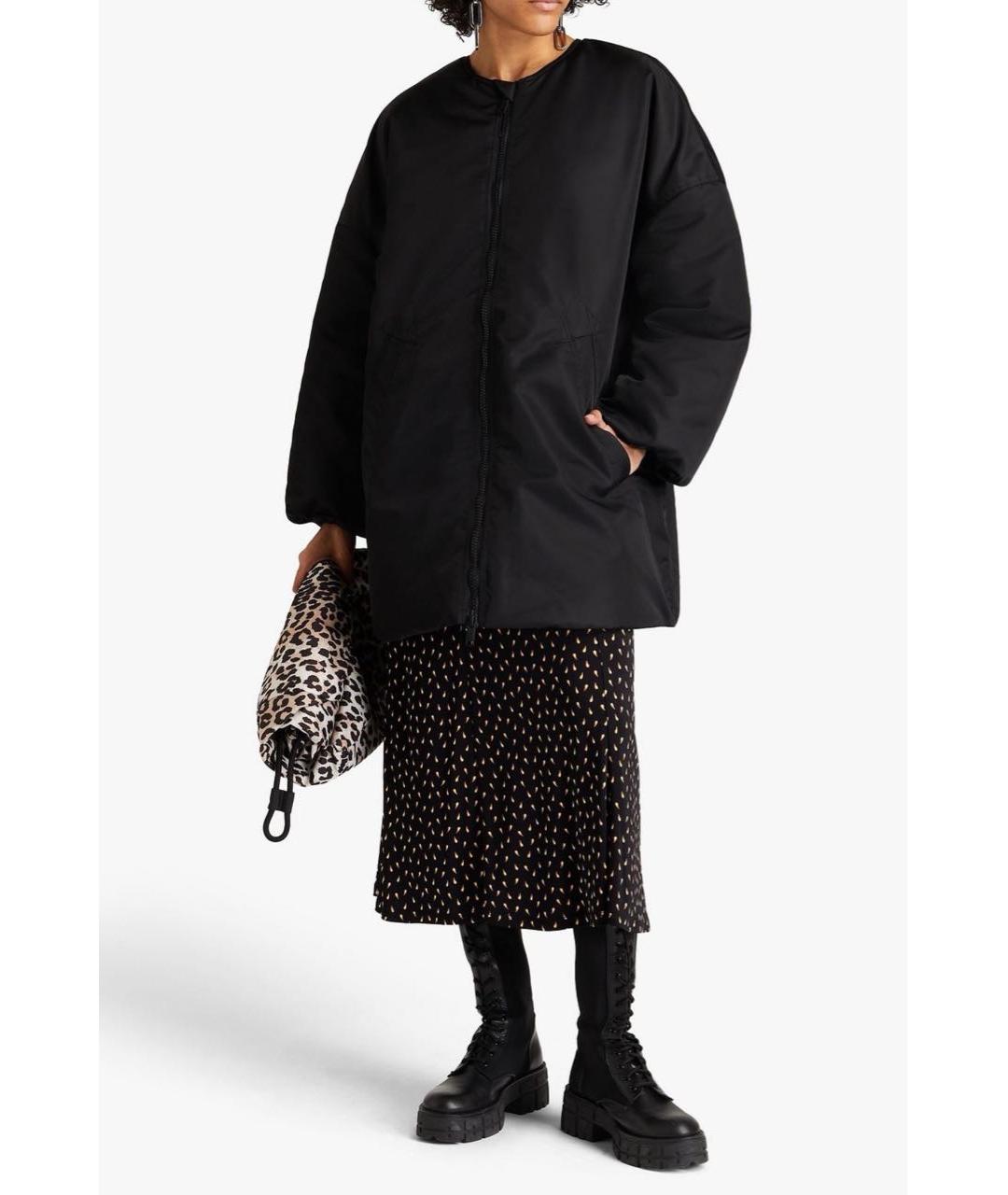 GANNI Черная полиэстеровая парка, фото 6
