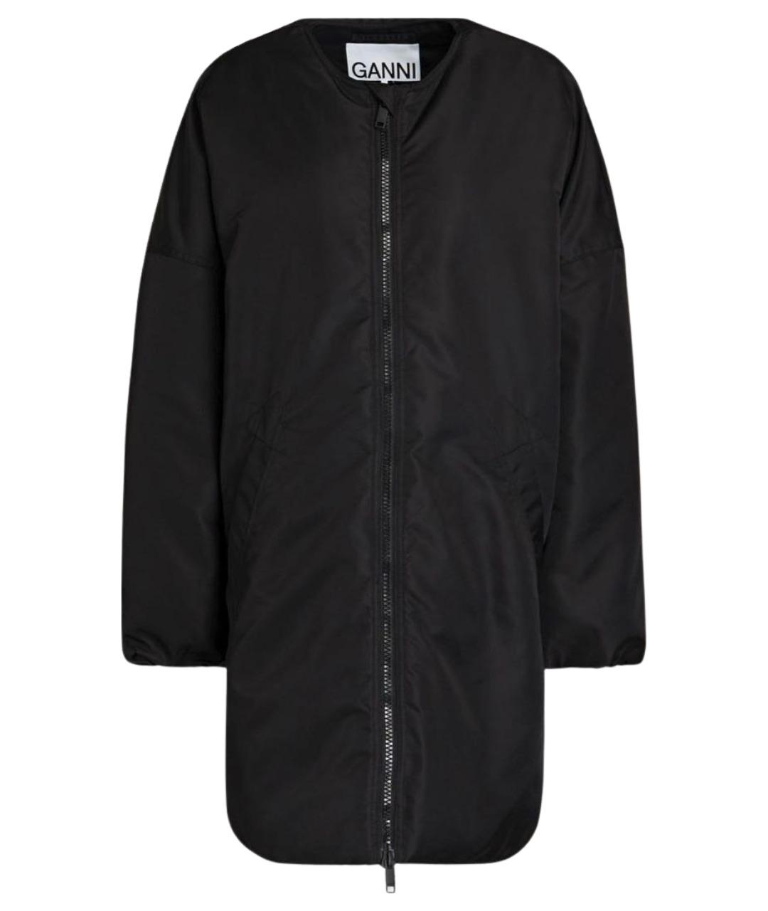 GANNI Черная полиэстеровая парка, фото 1