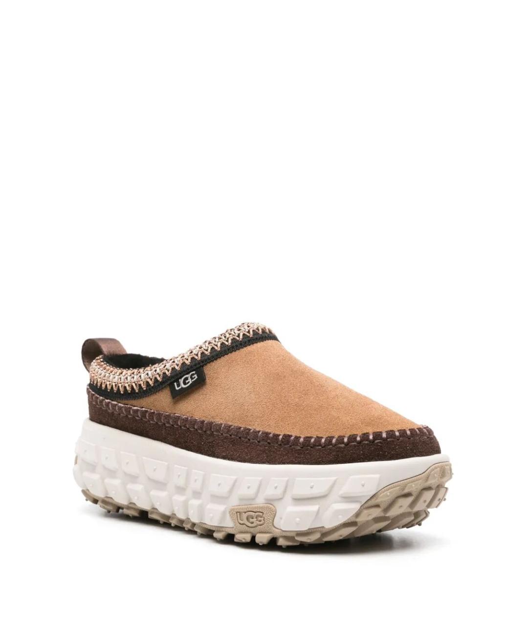 UGG AUSTRALIA Бежевые кожаные лоферы, фото 4