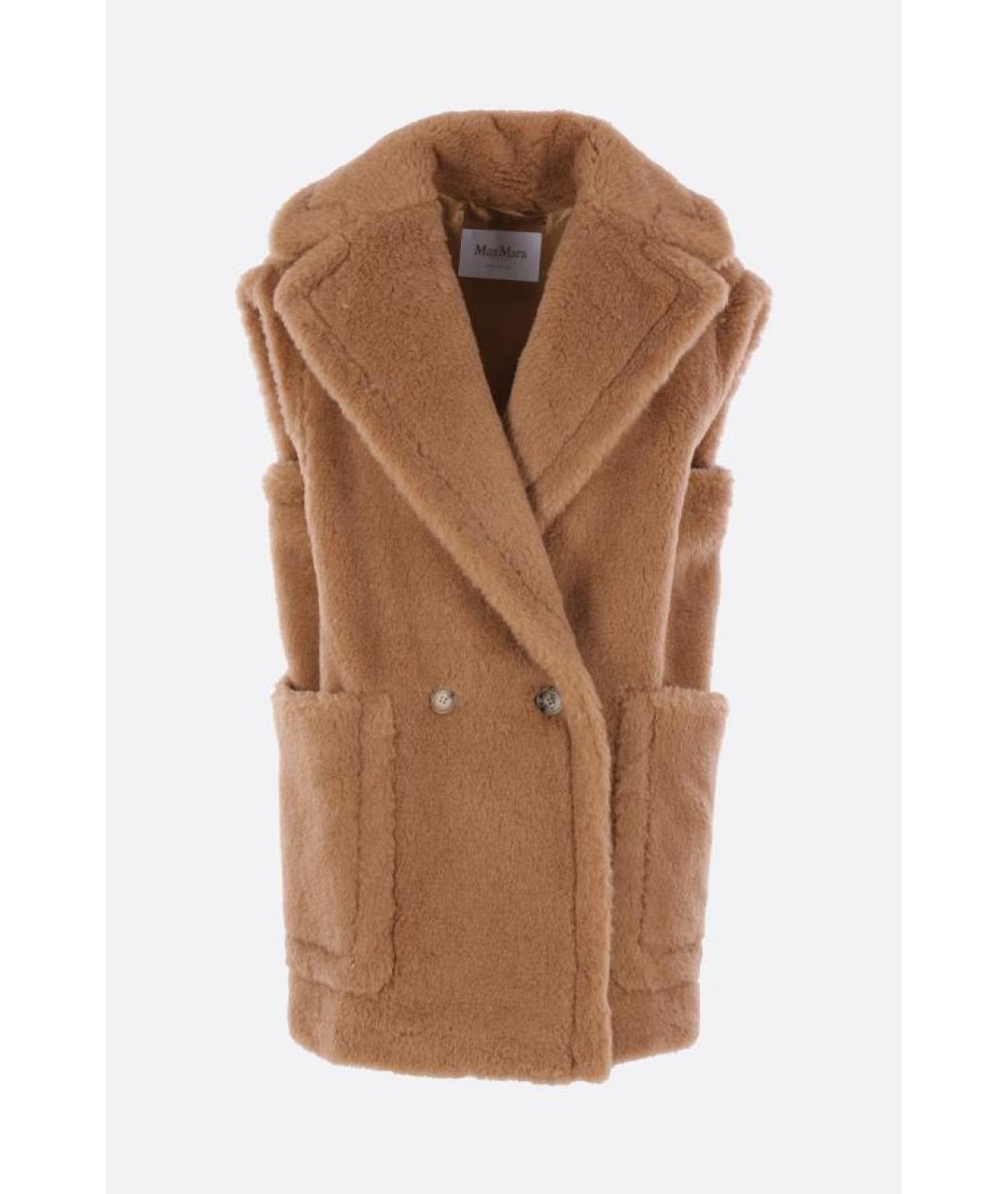 MAX MARA Бежевый шерстяной жилет, фото 6